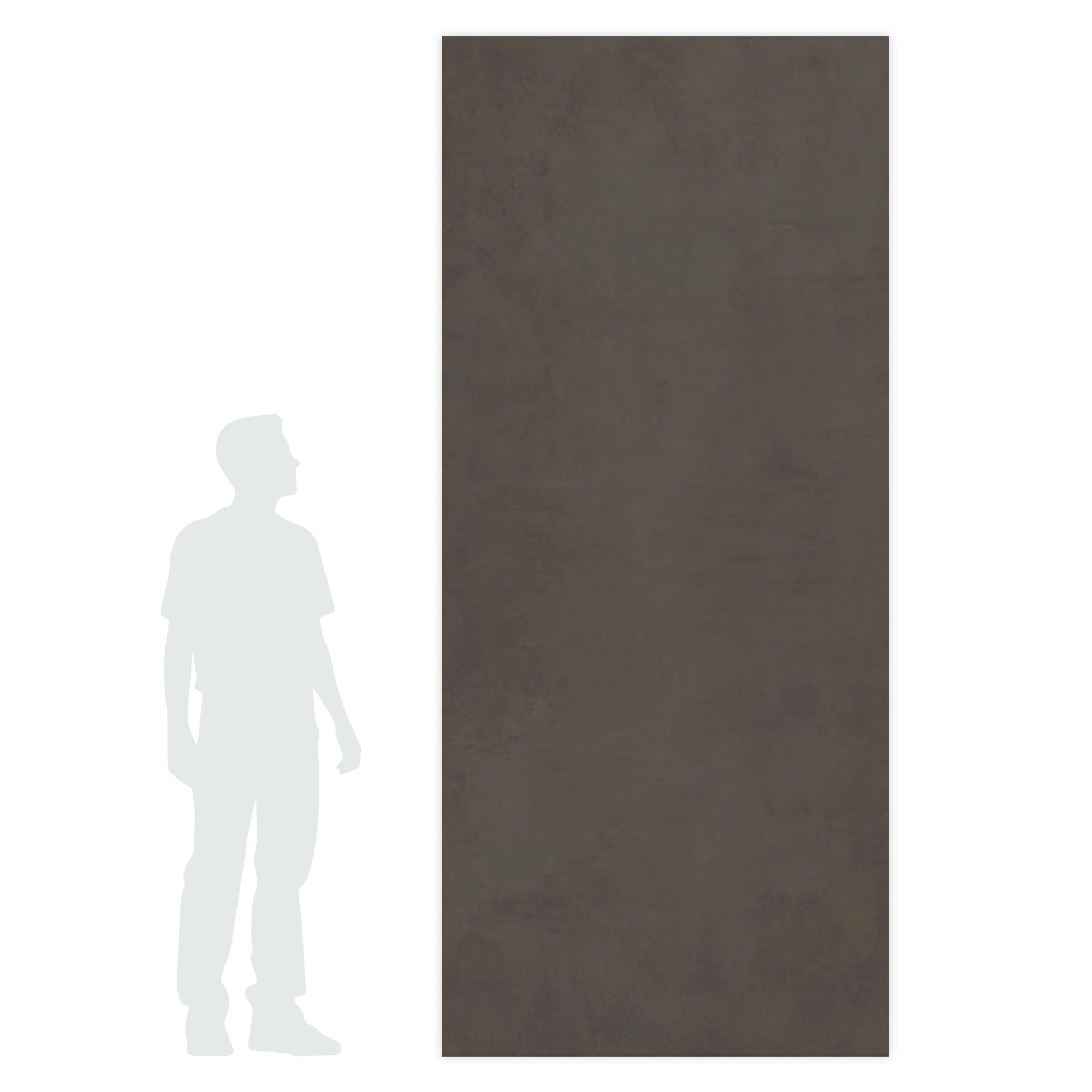 Carrelage effet Béton Brun Cuir 278x120x0,6 cm Mat Vetrano - Mur intérieur