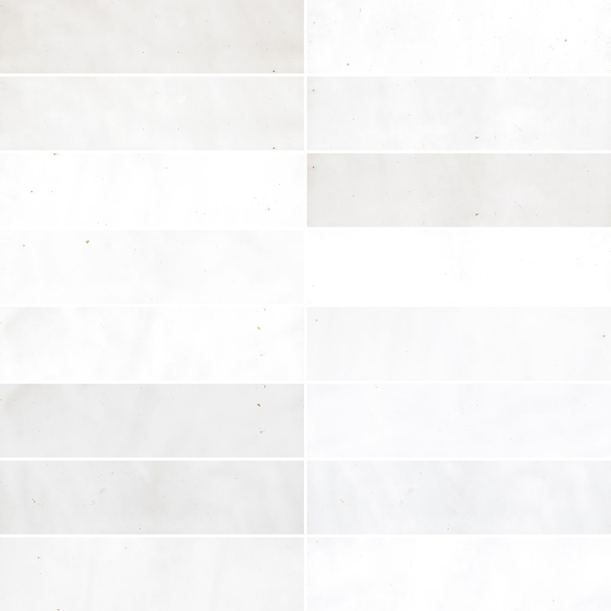 Carrelage effet Zellige Blanc 20x6,5x0,85 cm Mat Serinor - Mur intérieur