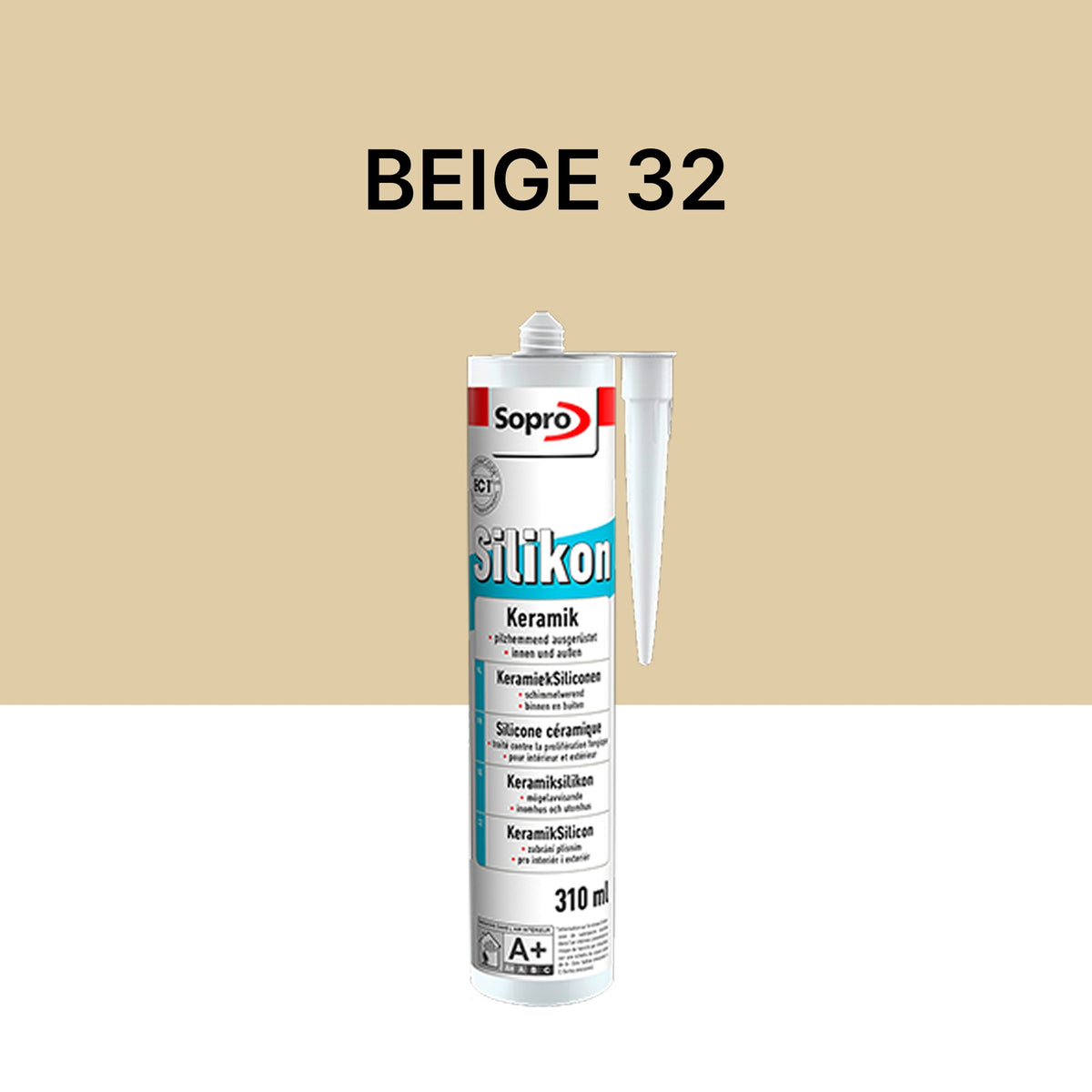Mastic silicone spécial carrelage - Beige 32 - 310 ml