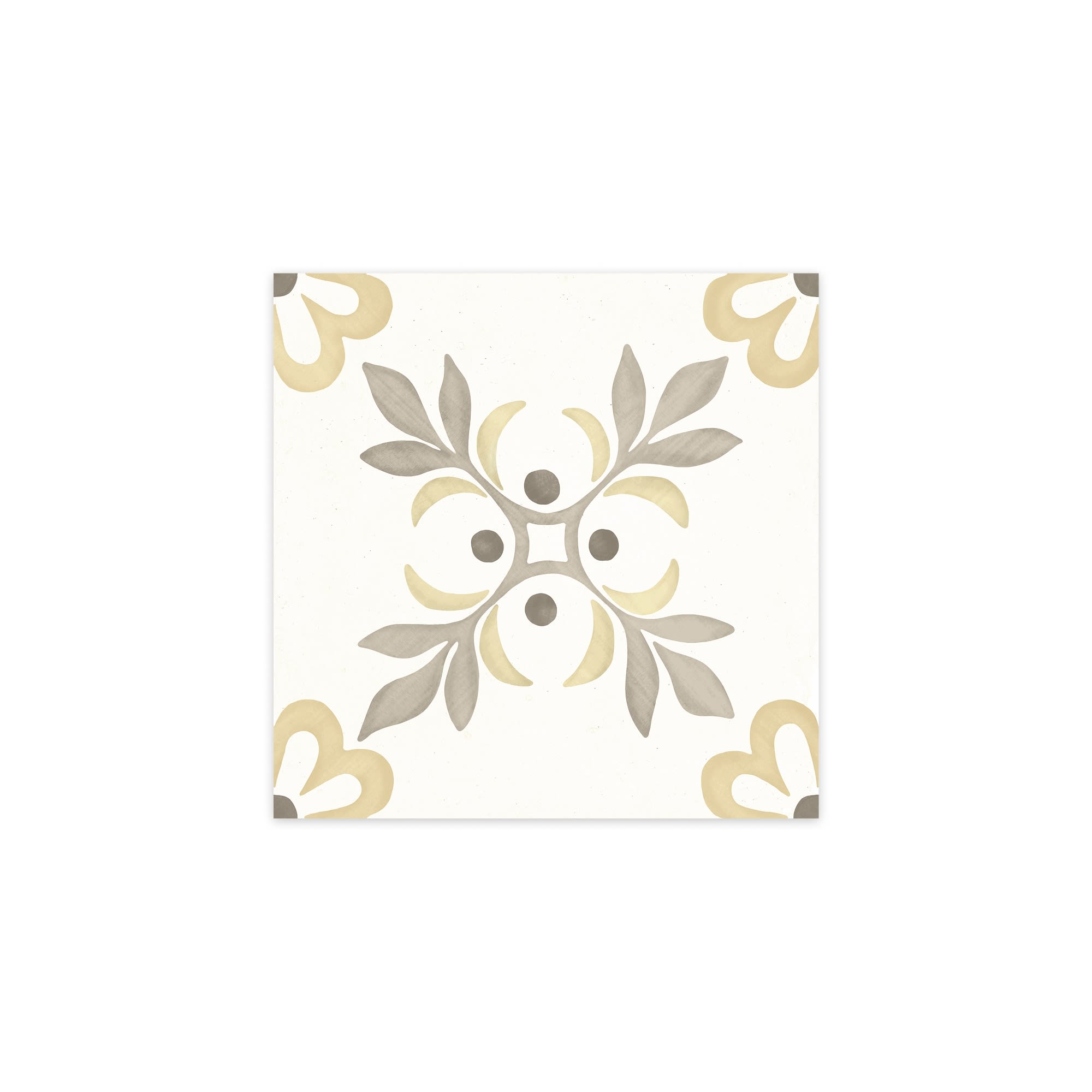 Carrelage effet Carreau ciment Roselis Jaune 22,3x22,3x0,9 cm Levior - Sol et mur intérieur