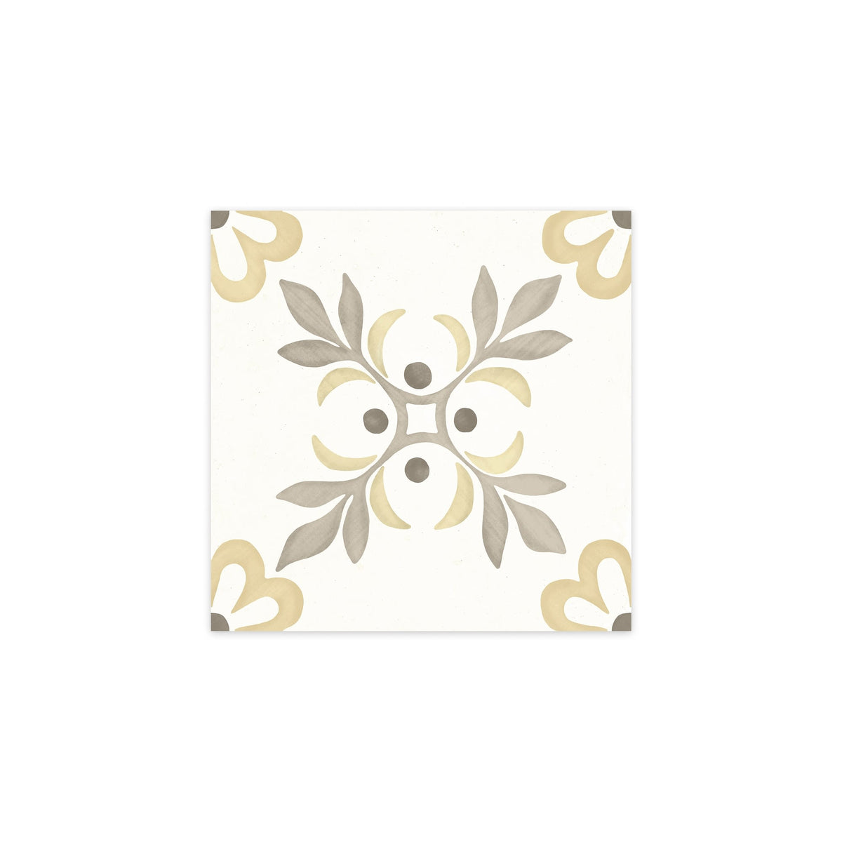 Carrelage effet Carreau ciment Roselis Jaune 22,3x22,3x0,9 cm Levior - Sol et mur intérieur