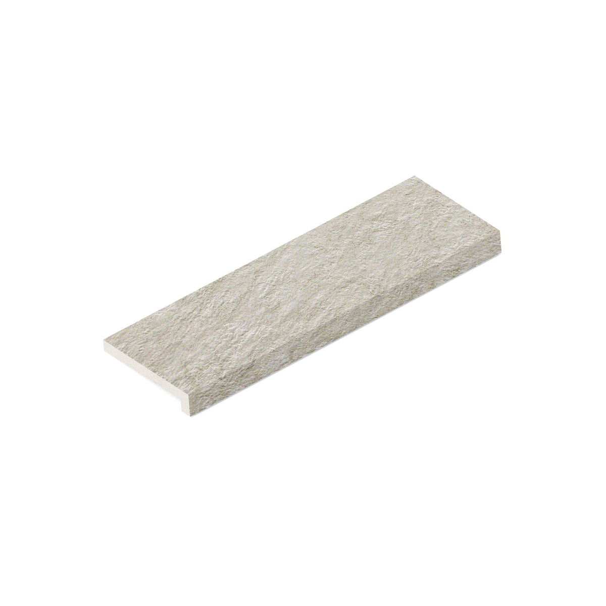 Margelle de piscine effet Pierre Quartzite Gris Crème 60x20x2 cm Bord Droit avec retombée Teravio