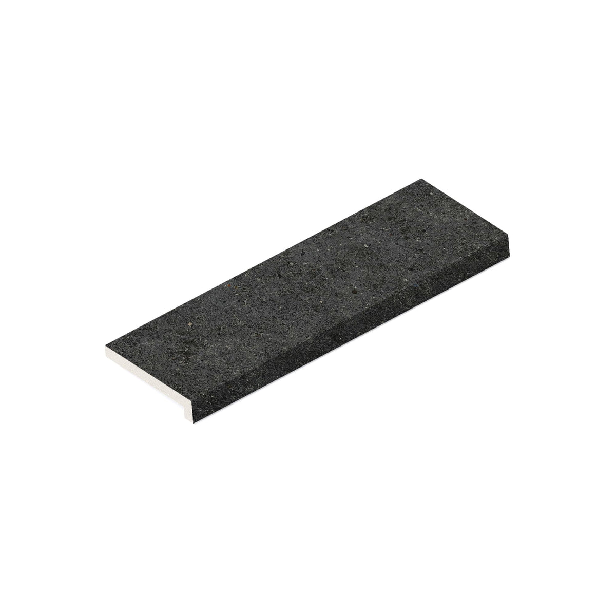 Margelle de piscine effet Pierre Calcaire Gris Carbone 60x20x2 cm Bord Droit avec retombée Domella