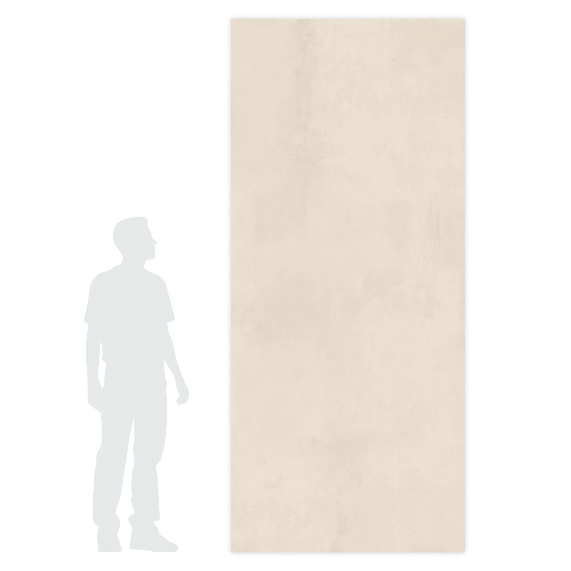 Carrelage effet Béton Beige Ivoire 278x120x0,6 cm Mat Vetrano - Mur intérieur