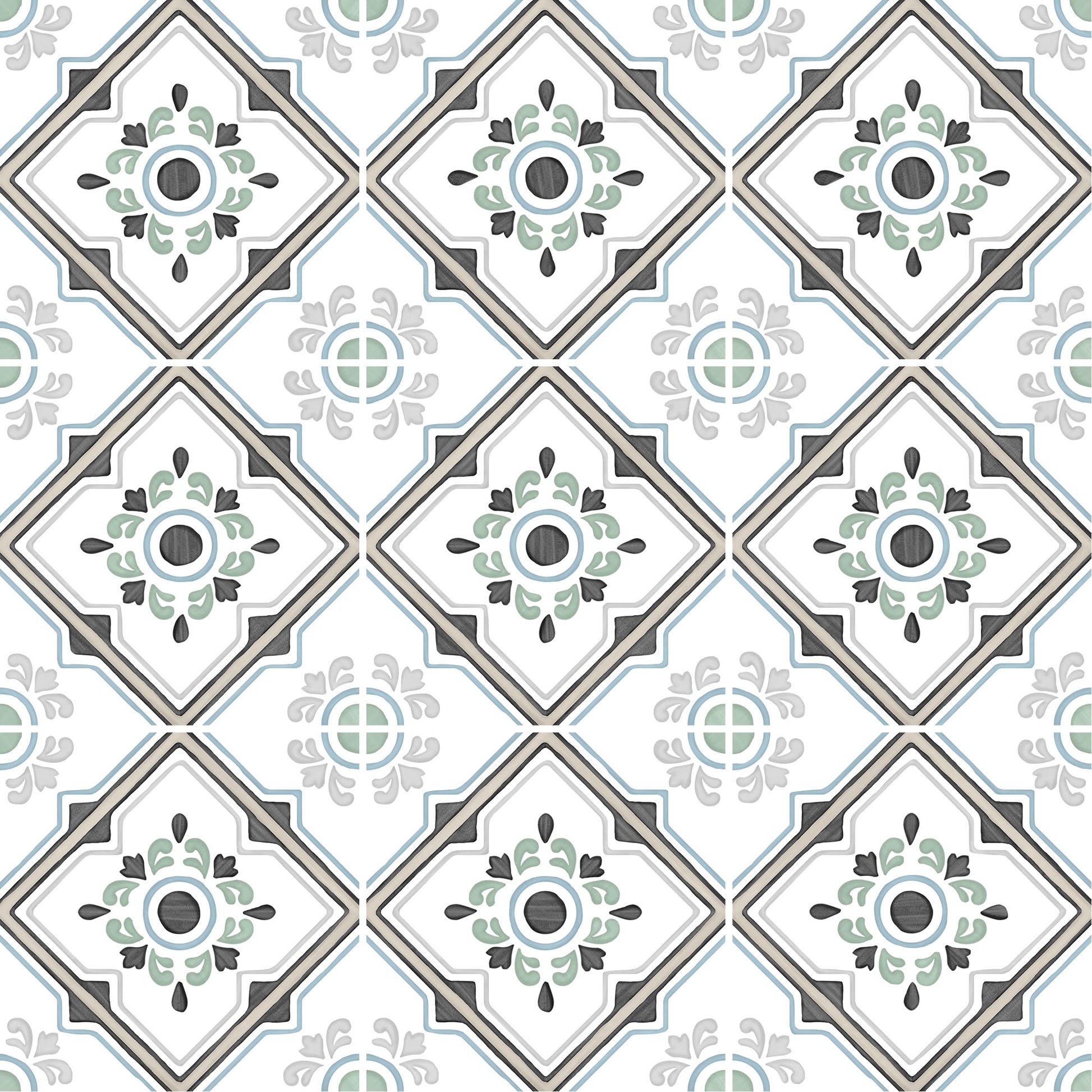 Carrelage effet Carreau ciment Cirelia Beige 12,3x12,3x0,87 cm Tanerio - Sol et mur intérieur