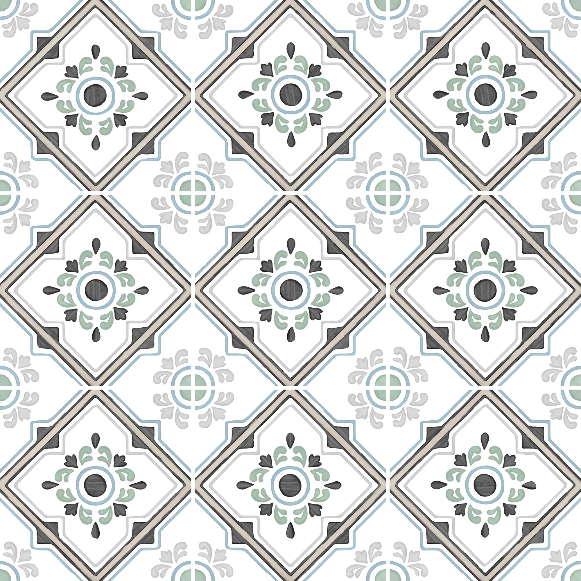 Carrelage effet Carreau ciment Cirelia Beige 12,3x12,3x0,87 cm Tanerio - Sol et mur intérieur