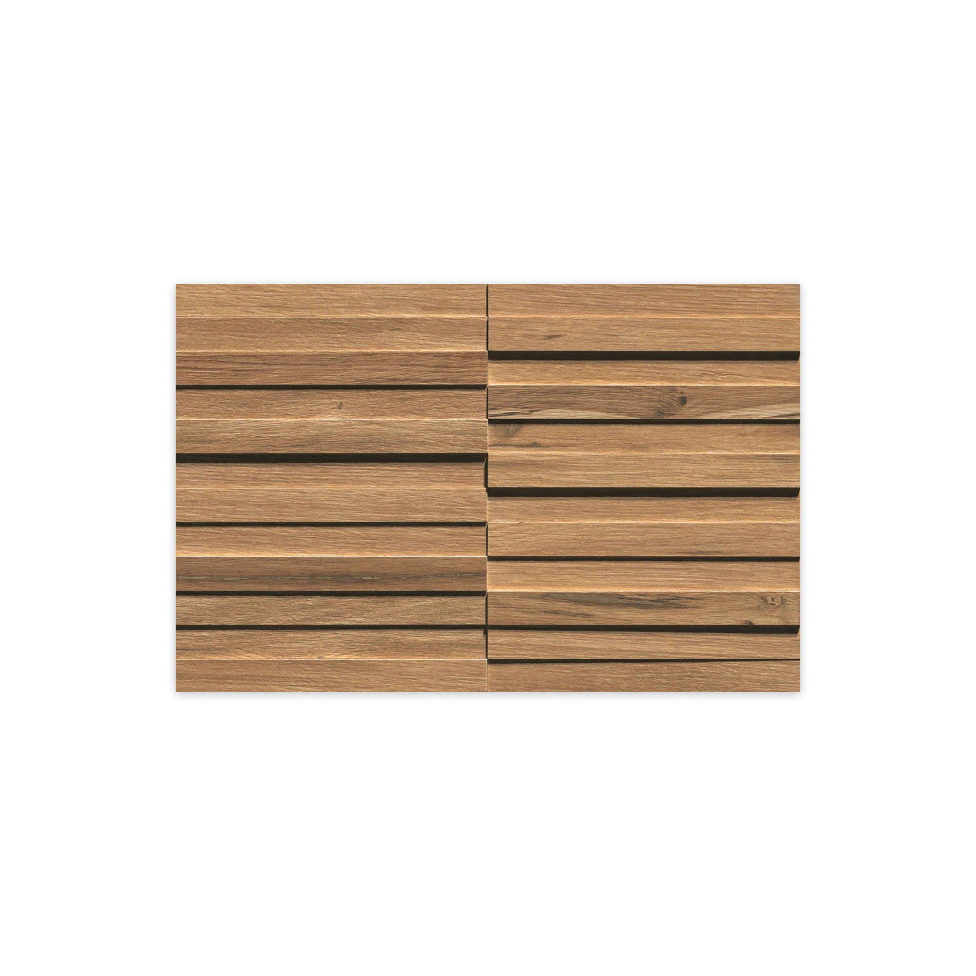 Carrelage effet Bois 3D Chêne Ambre 44x28,5x0,95 cm Mat Tarina - Mur intérieur