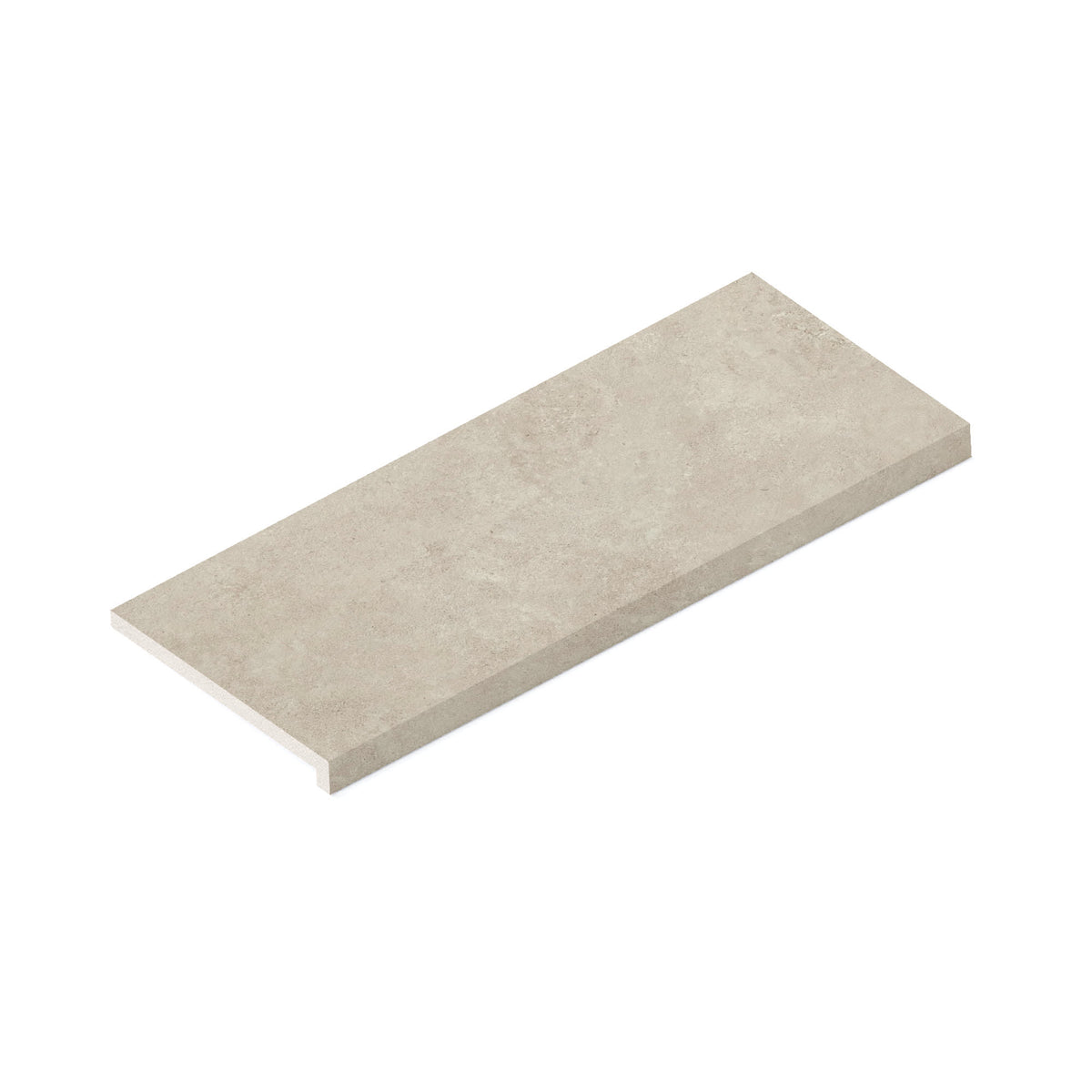 Margelle de piscine effet Pierre Calcaire Gris Brume 80x33x2 cm Bord Droit avec retombée Rocalta