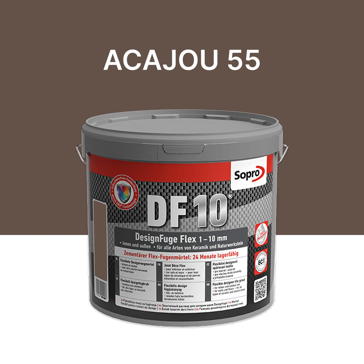Joint carrelage salle de bains - 1 à 10 mm - Acajou 55 - Sopro DF 10 - 5 kg