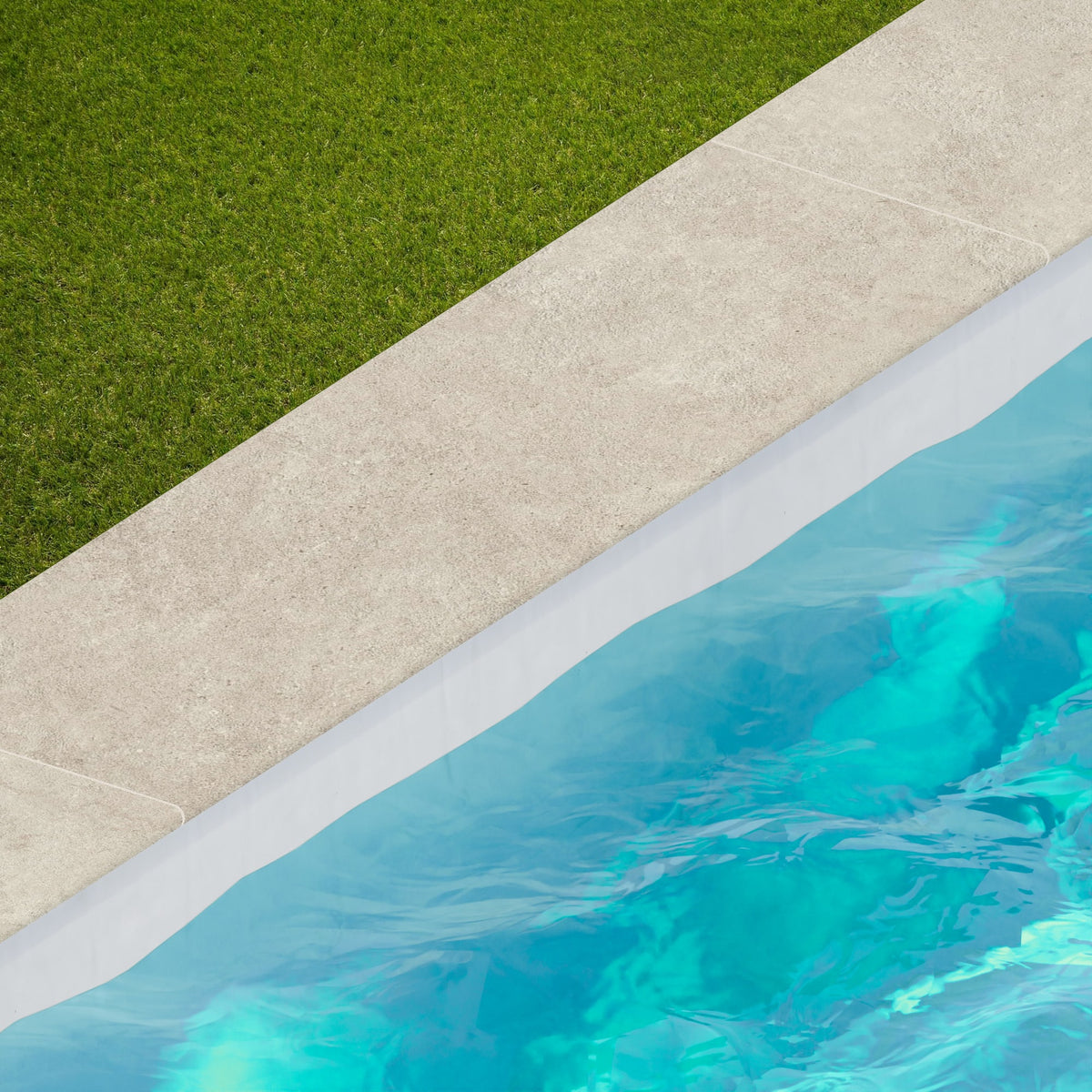 Margelle de piscine effet Pierre Calcaire Gris Brume 120x33x2 cm Bord 1/2 Rond Rocalta