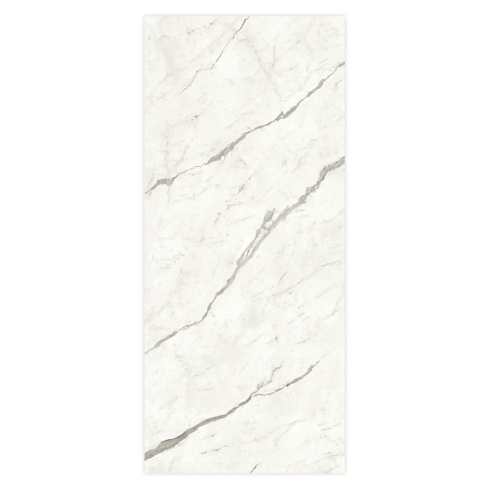 Carrelage effet Marbre Blanc Calacatta Majestic 278x120x0,6 cm Brillant Faventa - Mur intérieur