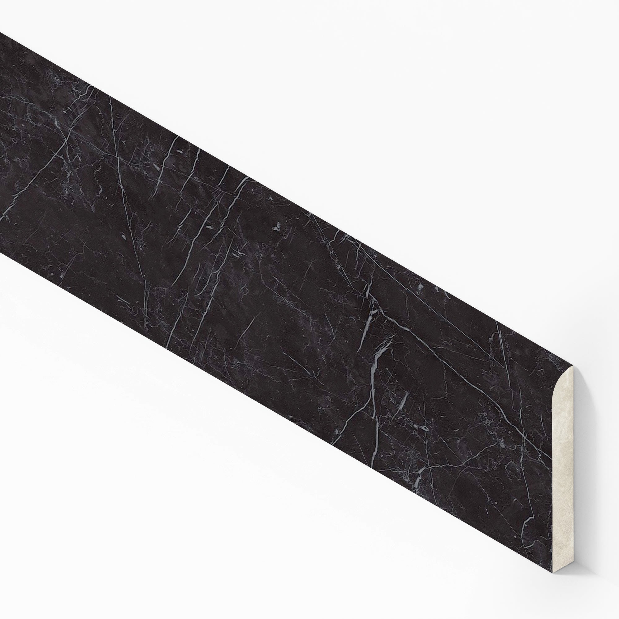 Plinthe carrelage effet Marbre Noir Marquina 60x7,2 cm Brillant Marvillo