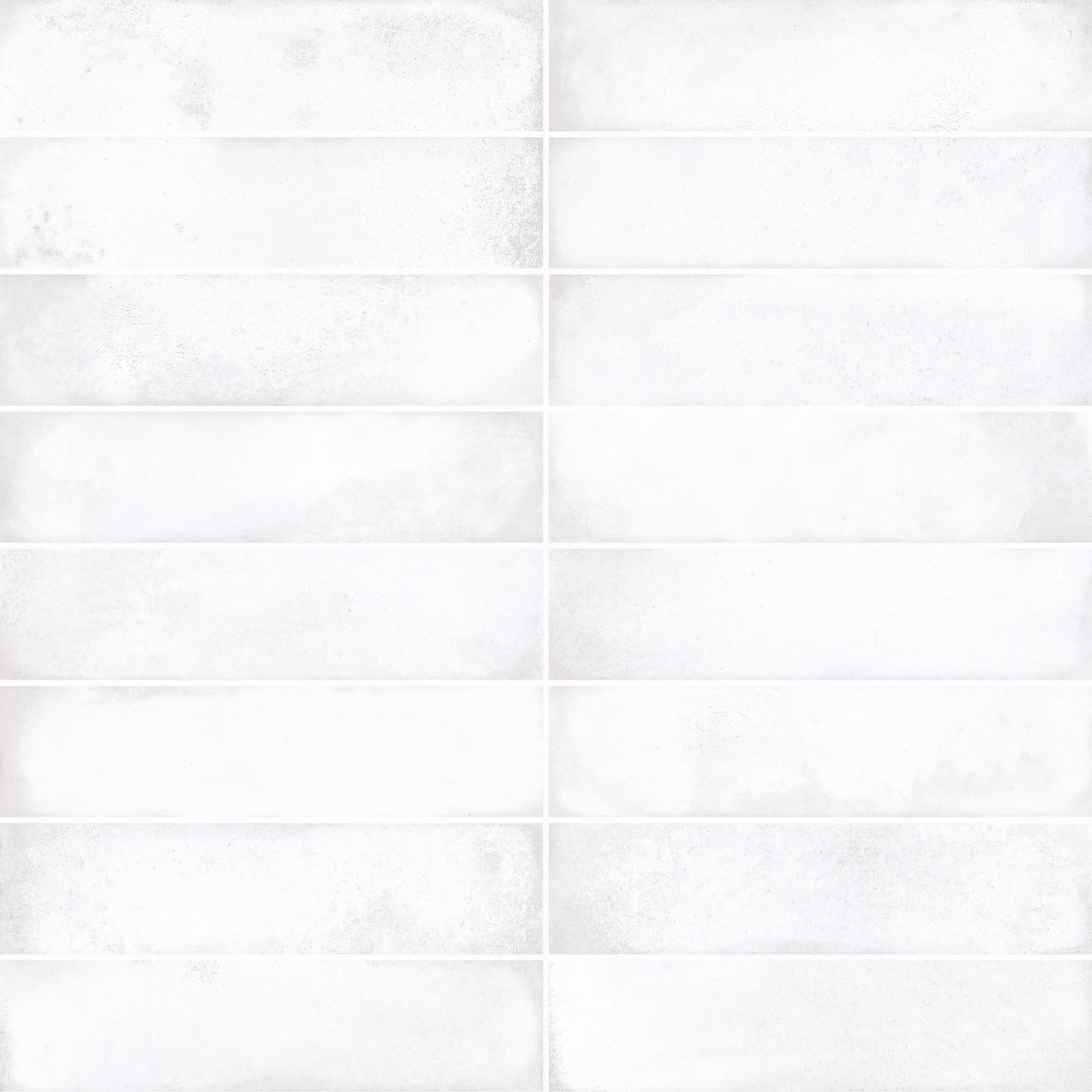 Carrelage effet Zellige Blanc Pur 25x6x0,82 cm Orvian - Mur intérieur