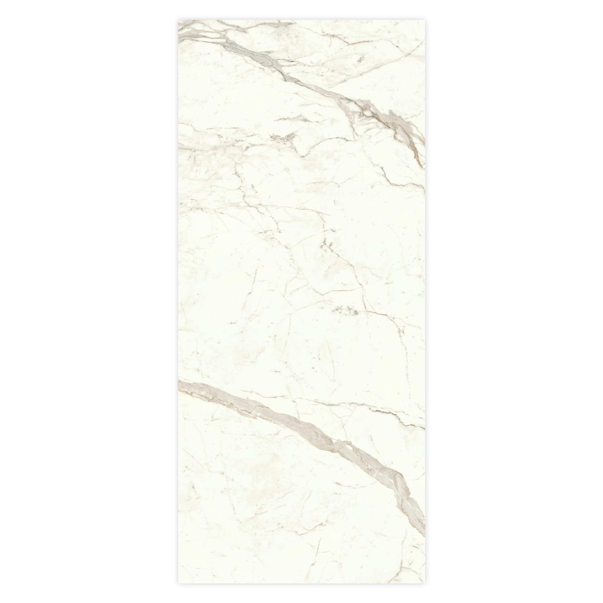 Carrelage effet Marbre Blanc Calacatta Prima 278x120x0,6 cm Silk Faventa - Mur intérieur