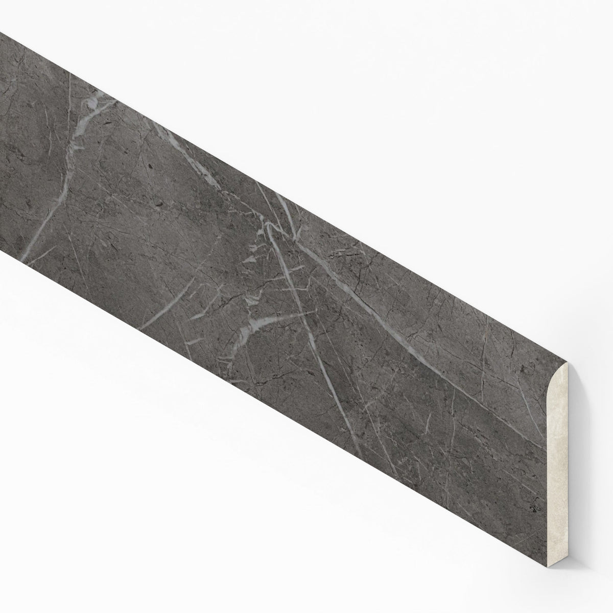 Plinthe carrelage effet Marbre Gris Ombre 60x7,2 cm Mat Clarenza