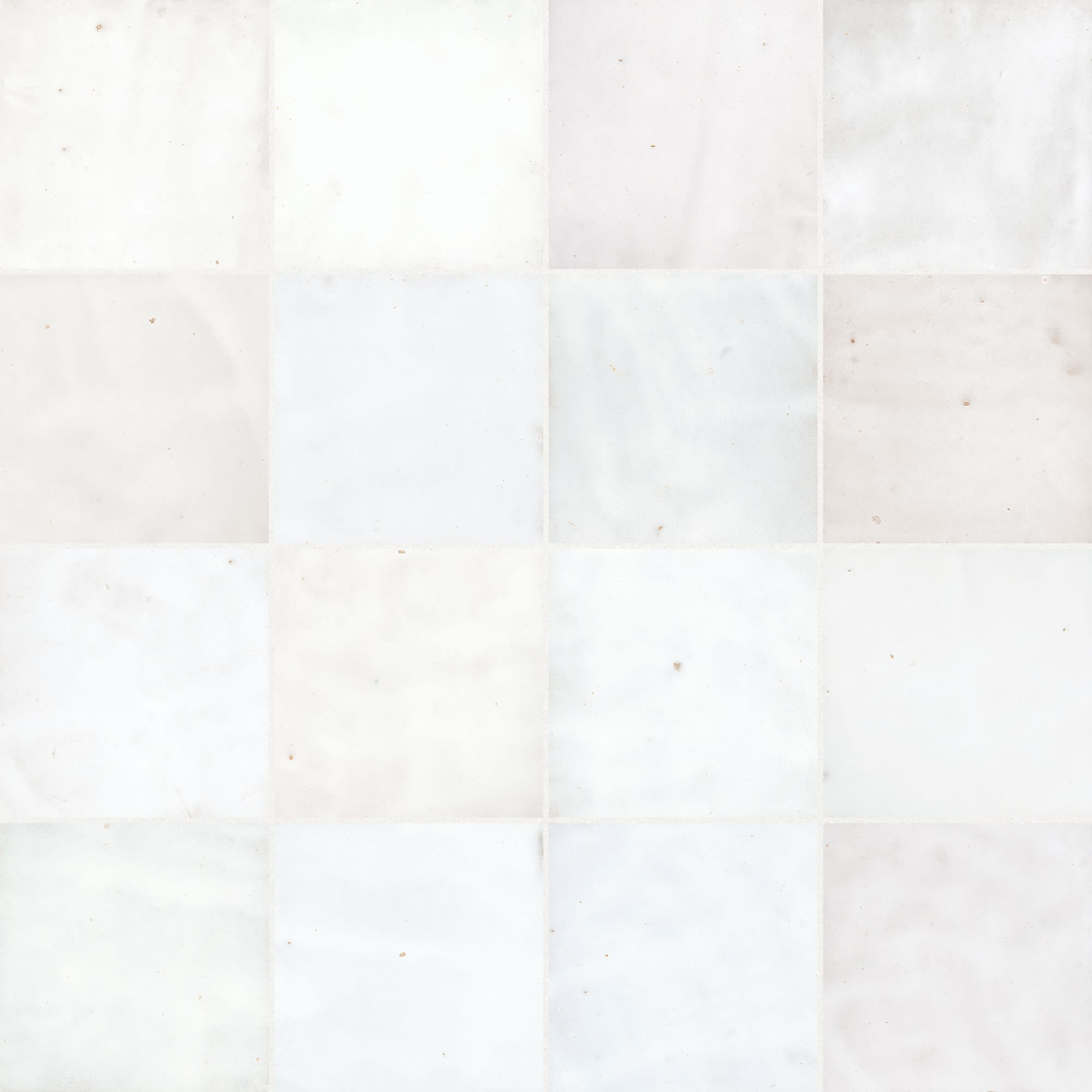 Carrelage effet Zellige Blanc 10x10x0,85 cm Mat Serinor - Mur intérieur