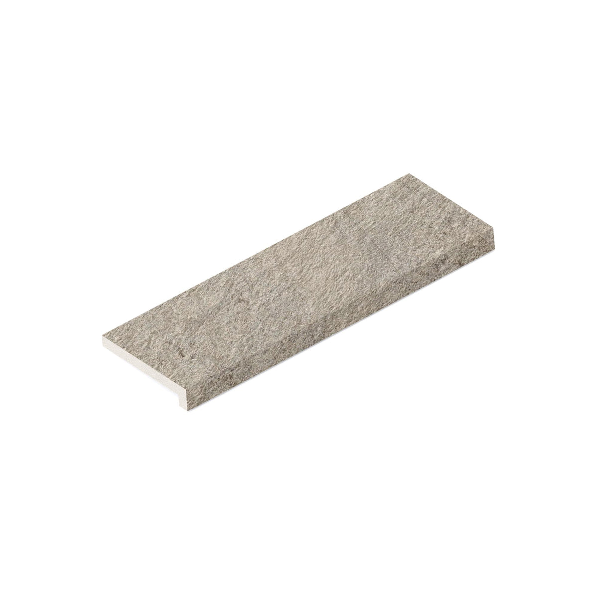 Margelle de piscine effet Pierre Quartzite Gris Argent 60x20x2 cm Bord Droit avec retombée Salvero