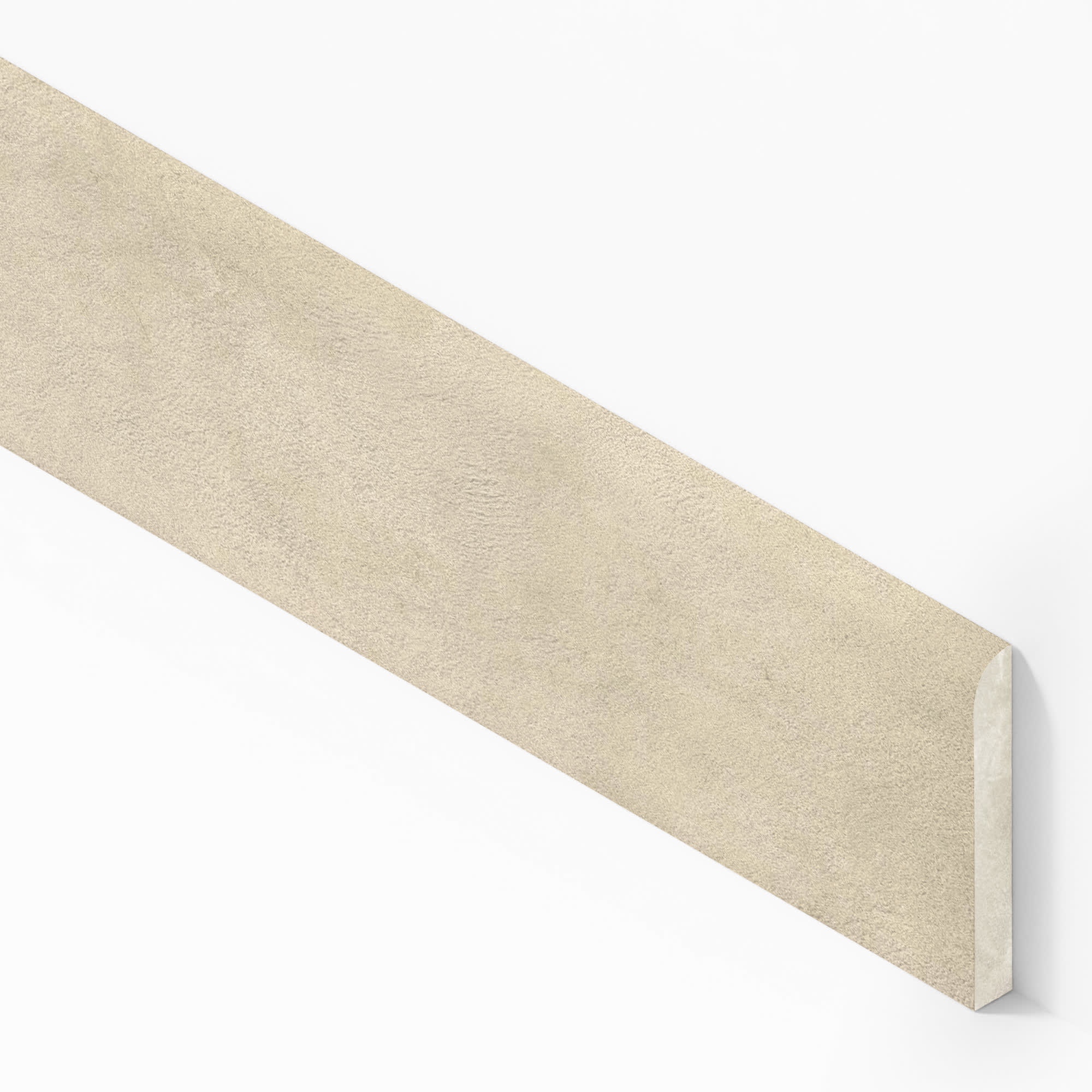 Plinthe carrelage effet Béton Beige Amande 80x7,2 cm Mat Stavira