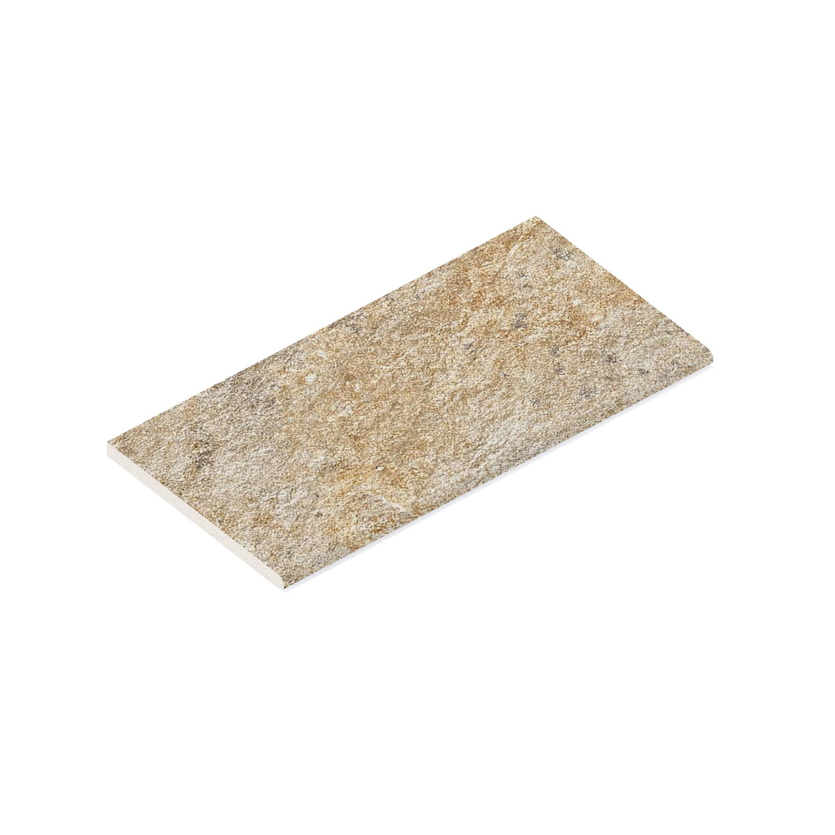 Margelle de piscine effet Pierre Quartzite Beige Doré 60x30x2 cm Bord 1/2 Rond Salvero