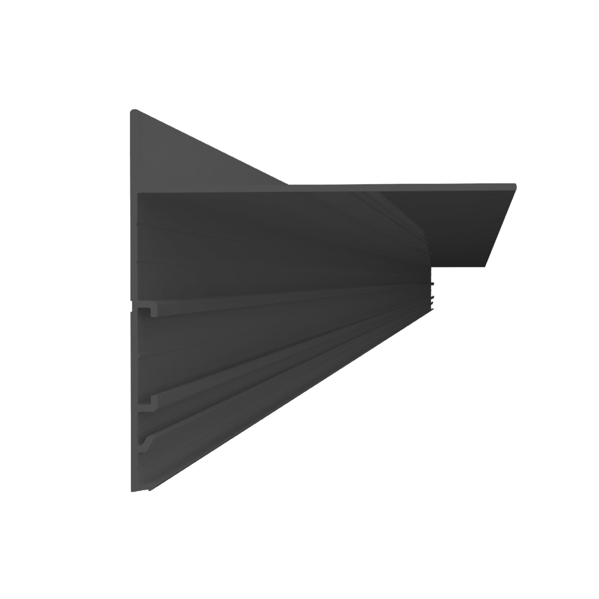 Profilé alu pour terrasse sur plots 240x10 cm Gris Anthracite - YEED