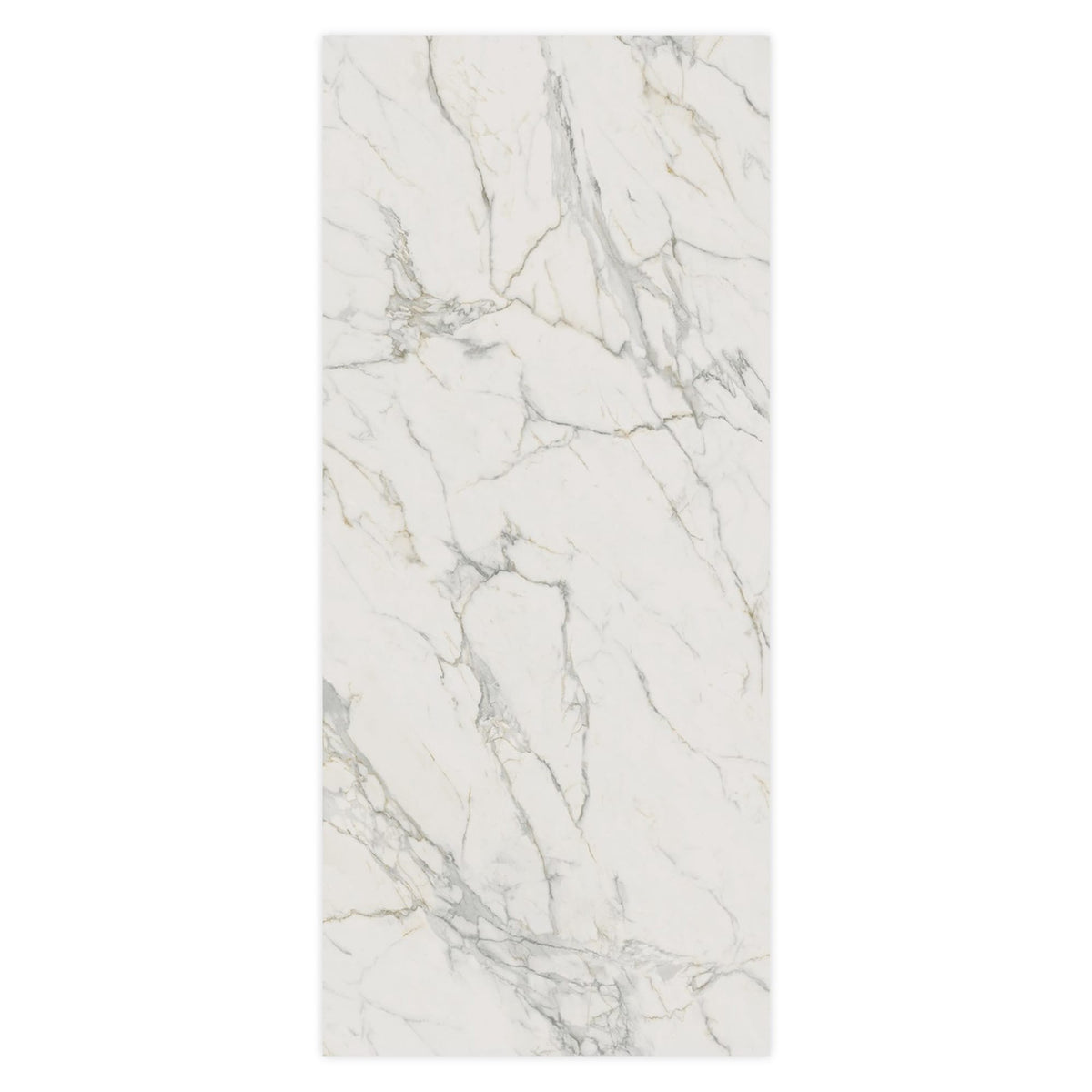 Carrelage effet Marbre Blanc Calacatta Extra Bookmatch B 278x120x0,6 cm Brillant Clarenza - Mur intérieur