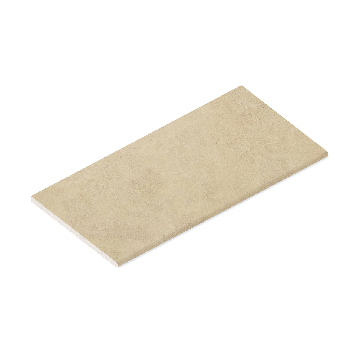 Margelle de piscine effet Pierre Calcaire Beige Sable 80x40x2 cm Bord 1/2 Rond Rocalta