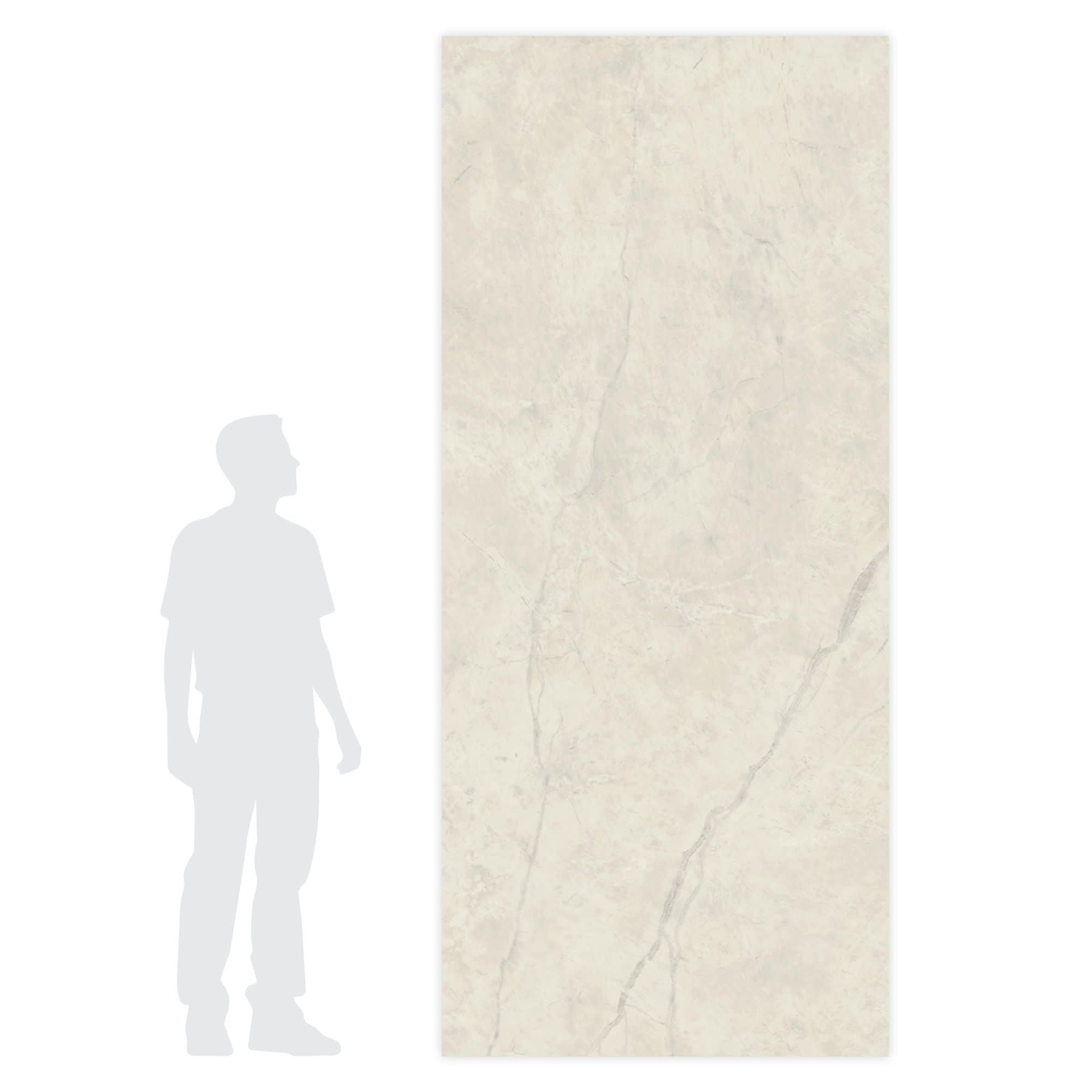 Carrelage effet Marbre Gris Luna 278x120x0,6 cm Brillant Montira - Mur intérieur