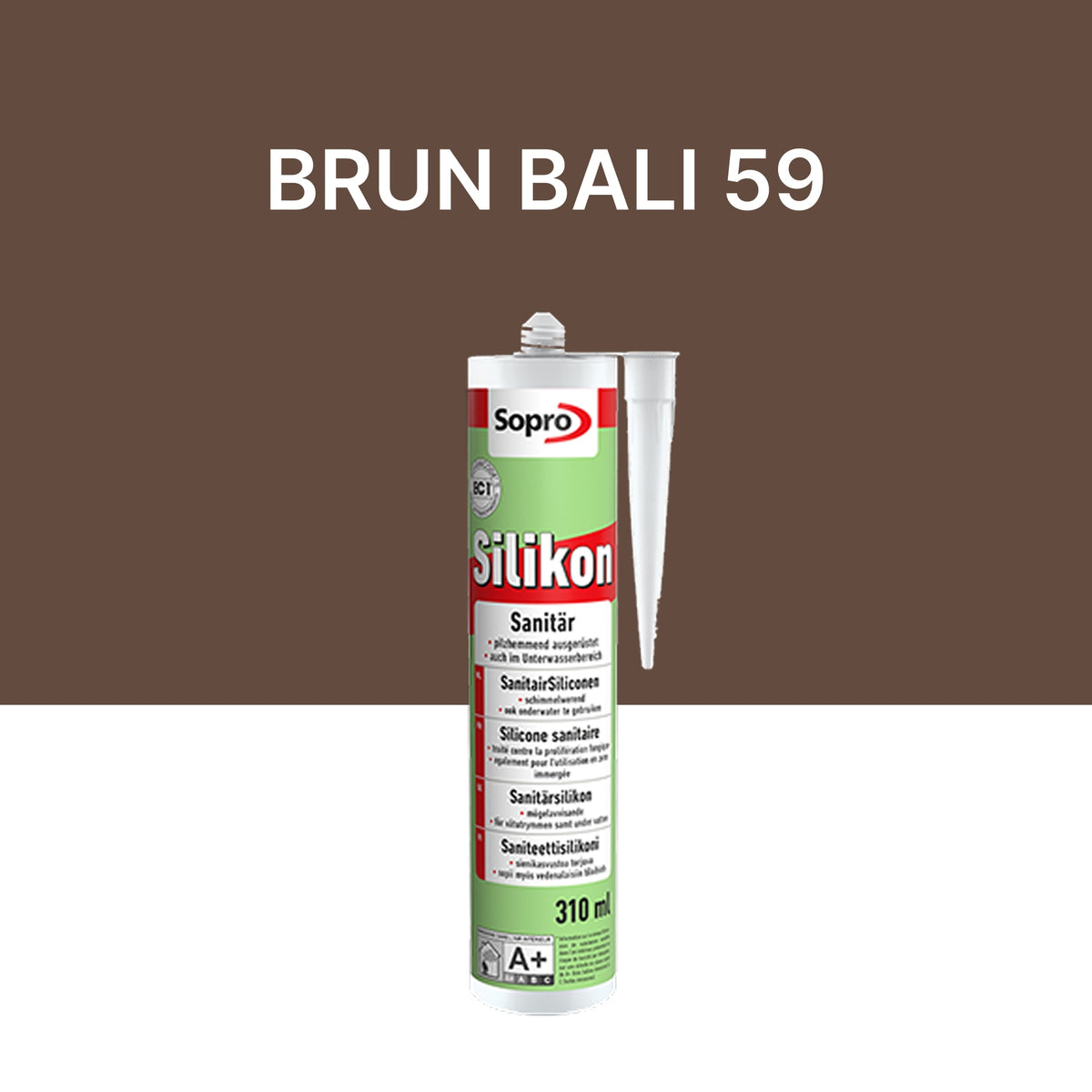 Mastic silicone spécial piscine - Brun bali 59 - 310 ml