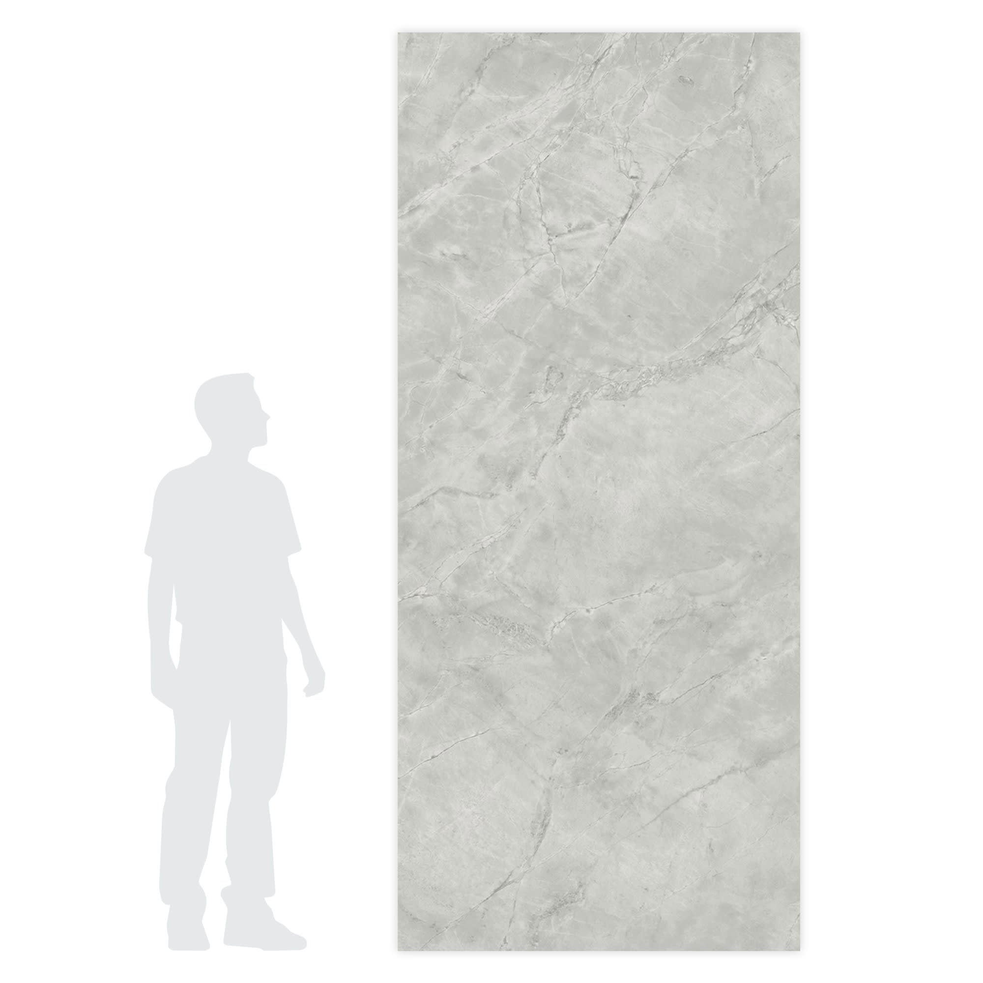 Carrelage effet Marbre Gris Mist 278x120x0,6 cm Brillant Montira - Mur intérieur