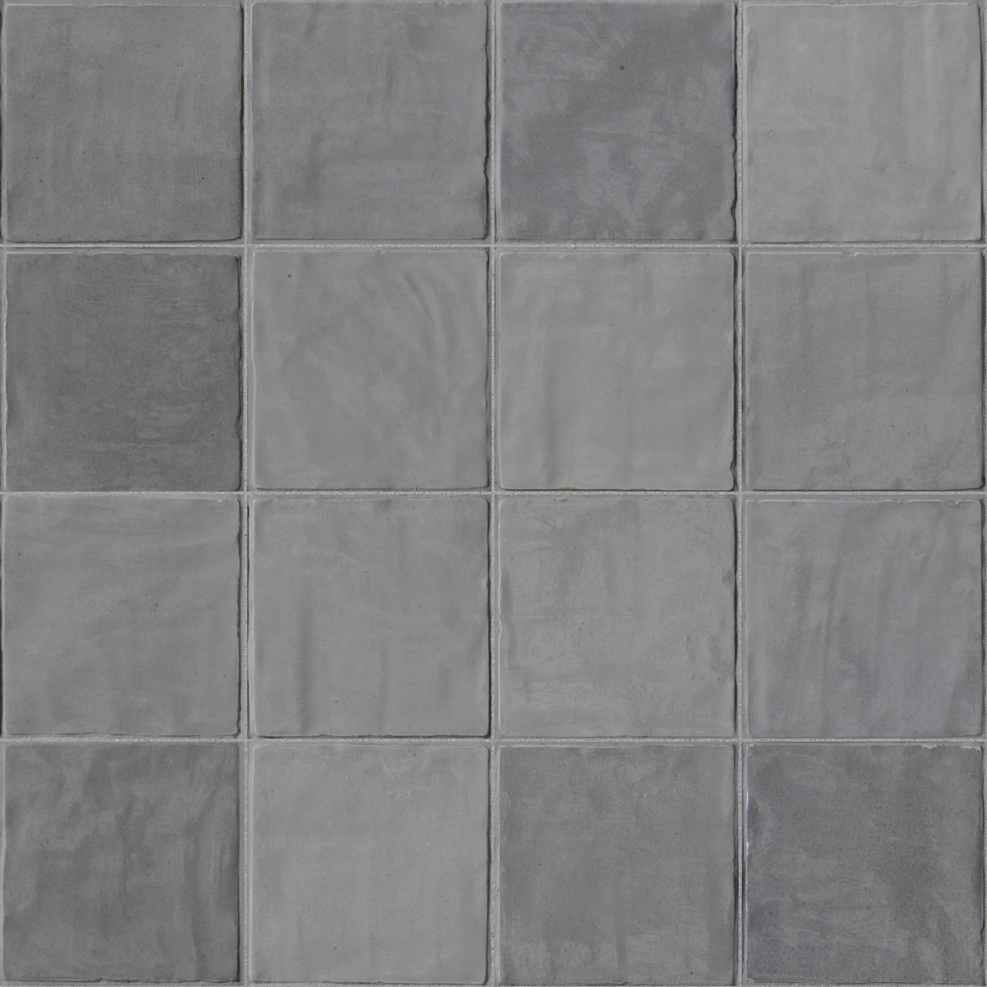 Carrelage effet Zellige Gris 10x10x0,85 cm Brillant Orisel - Mur intérieur