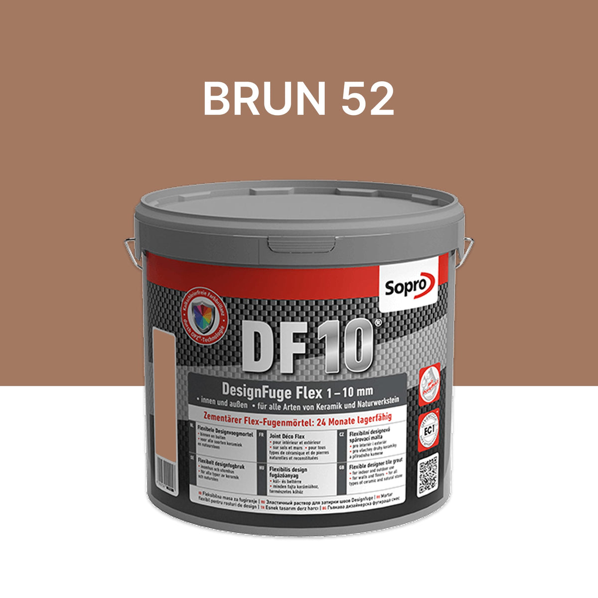 Joint carrelage salle de bains - 1 à 10 mm - Brun 52 - Sopro DF 10 - 5 kg