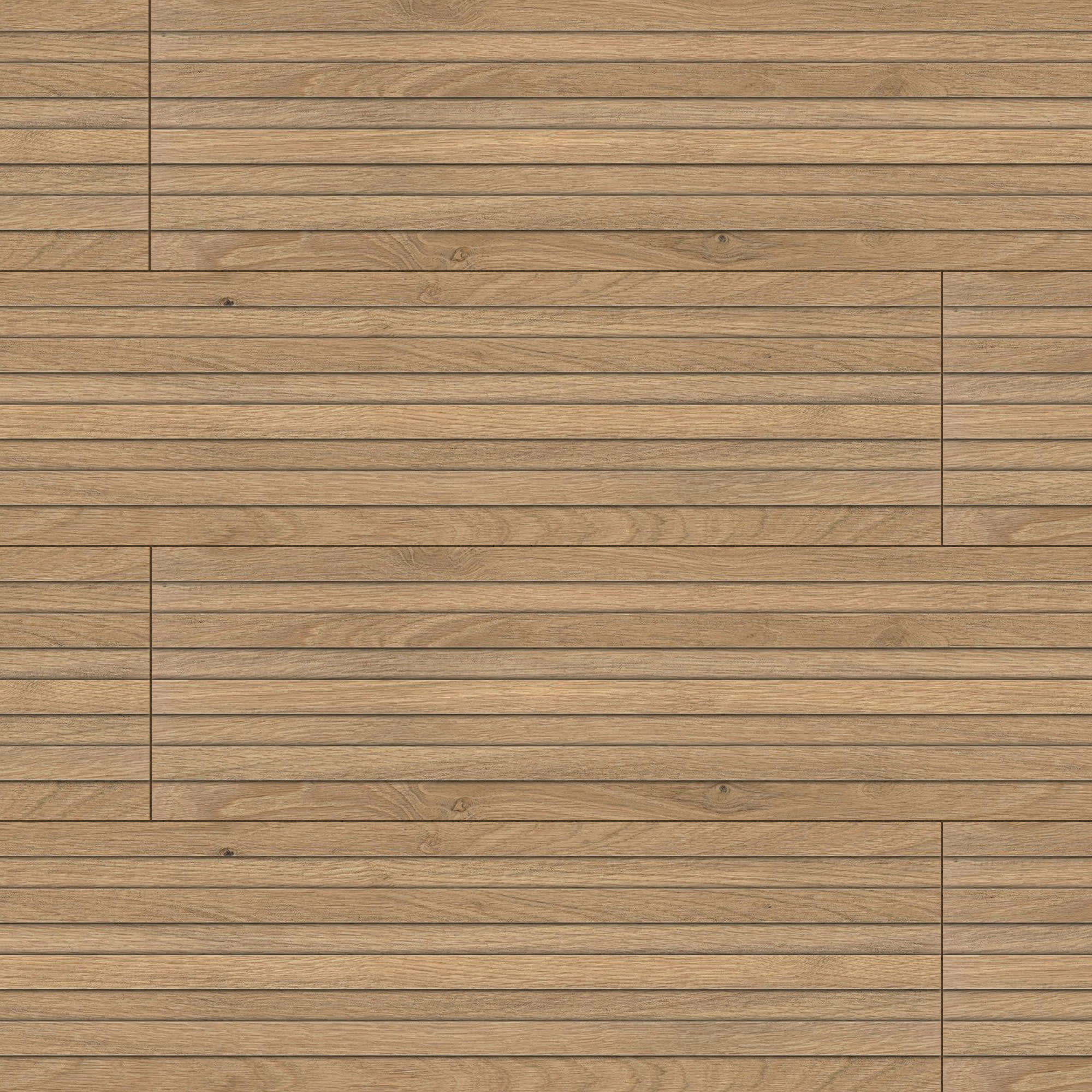 Carrelage effet Bois 3D Chêne Rovere Linea 120x18,5x0,9 cm Mat Cedrano - Mur intérieur