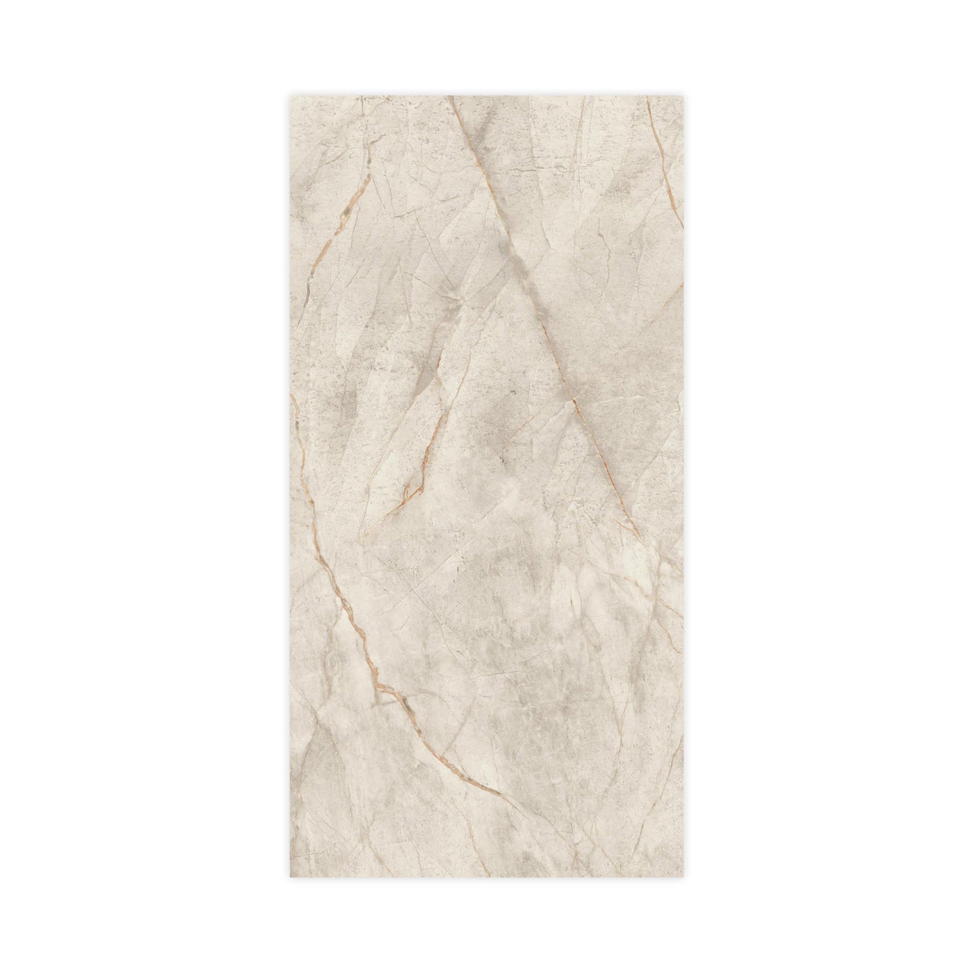 Carrelage effet Marbre Blanc Himalaya 240x120x0,9 cm Brillant Sorvella - Mur intérieur