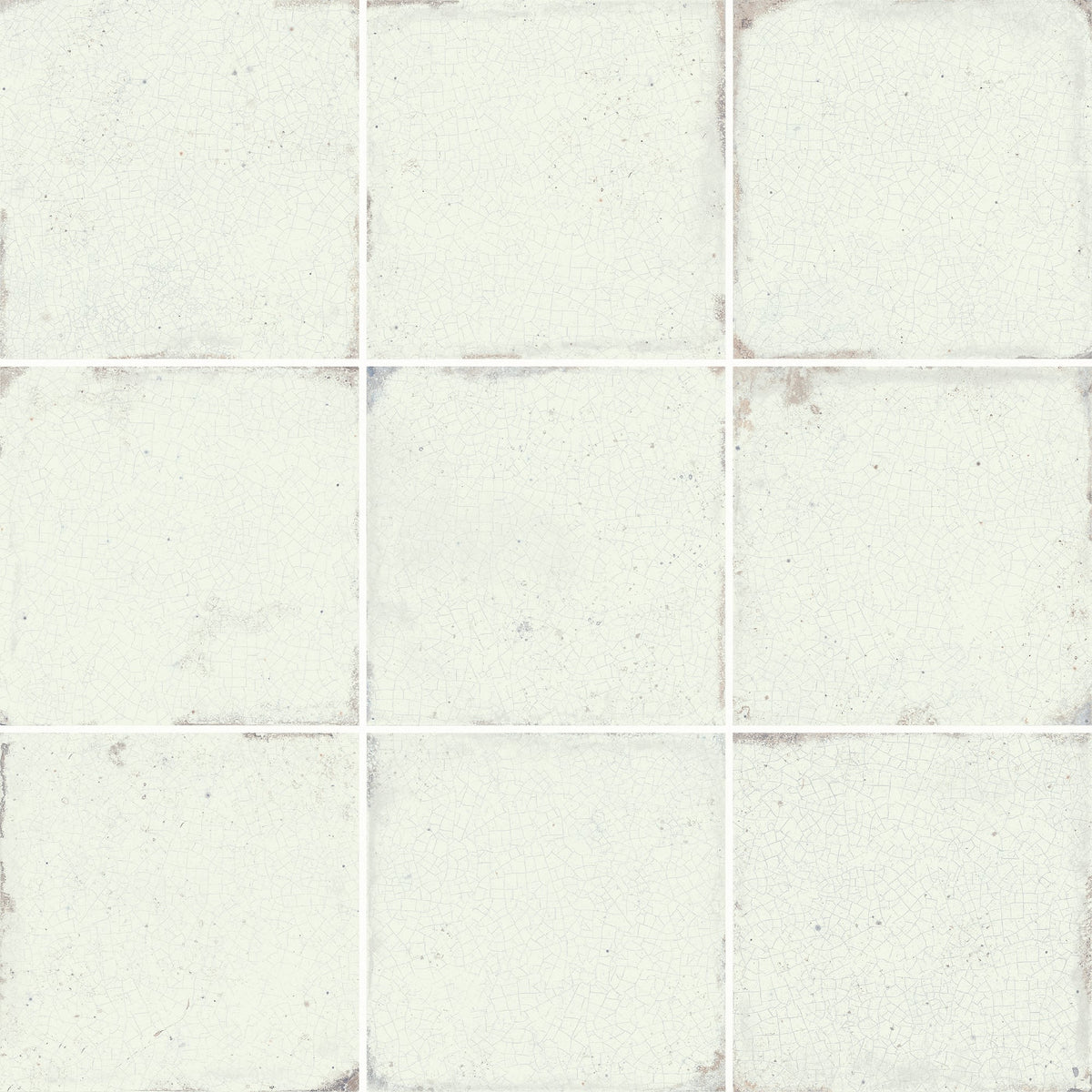 Carrelage Blanc 14,8x14,8x0,77 cm Zirel - Mur intérieur