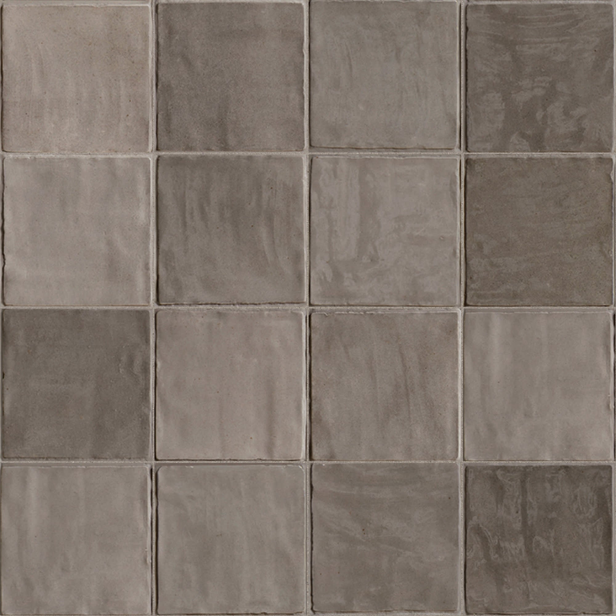 Carrelage effet Zellige Greige 10x10x0,85 cm Brillant Orisel - Mur intérieur