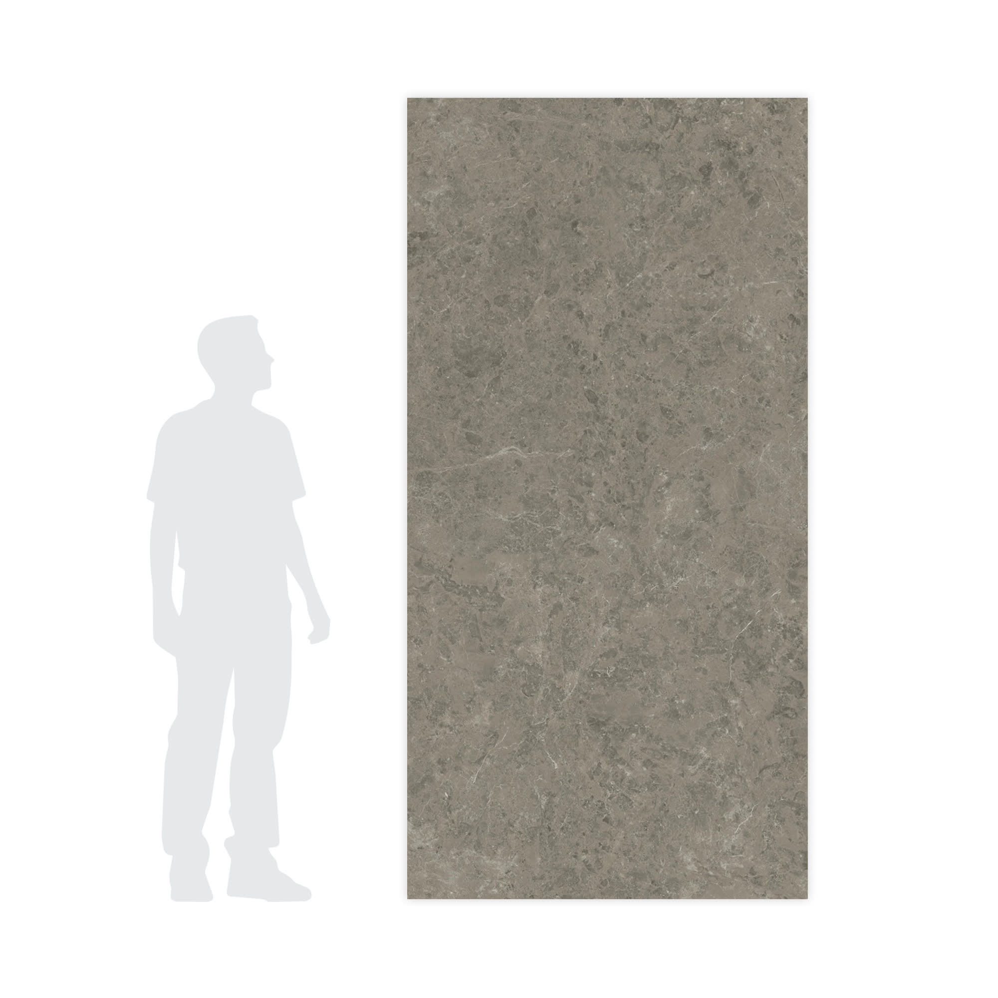 Carrelage effet Marbre Gris Impérial 240x120x0,9 cm Brillant Orsiano - Mur intérieur