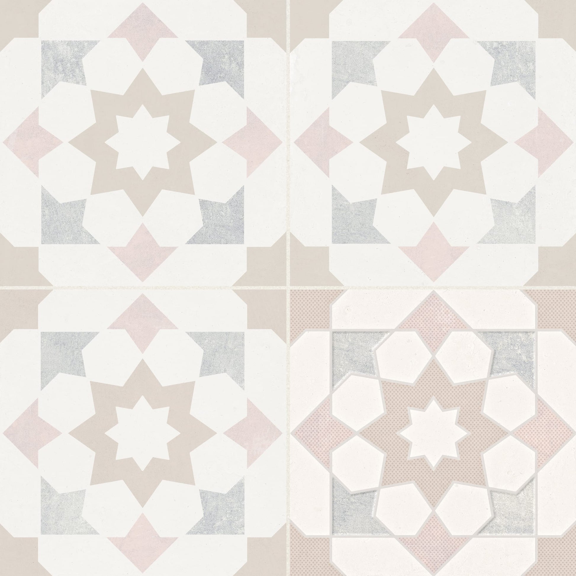 Carrelage effet Carreau ciment Rovano Greige 22,3x22,3x0,9 cm Elior - Sol et mur intérieur