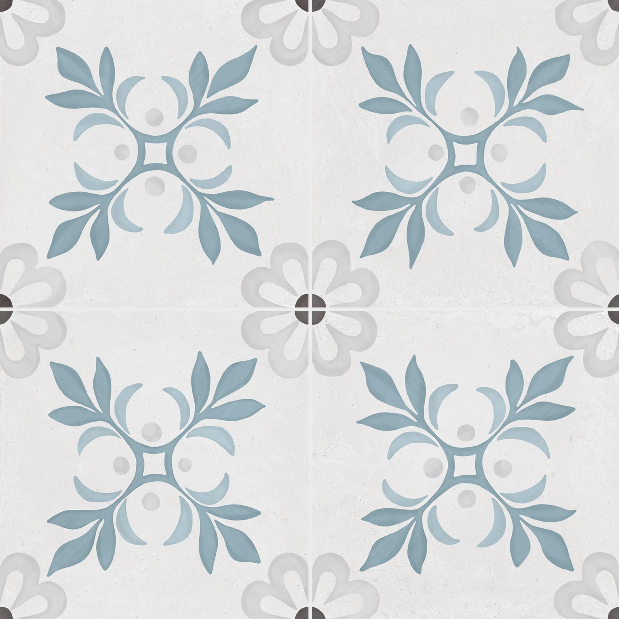 Carrelage effet Carreau ciment Roselis Bleu 22,3x22,3x0,9 cm Ventoril - Sol et mur intérieur