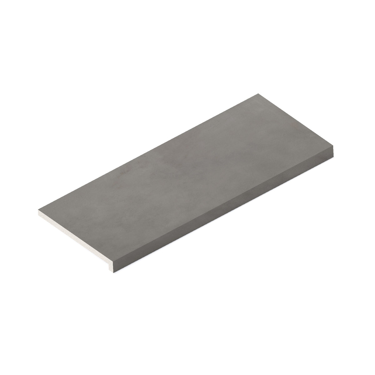 Margelle de piscine effet Béton Gris Ombre 80x33x2 cm Bord Droit avec retombée Gravino