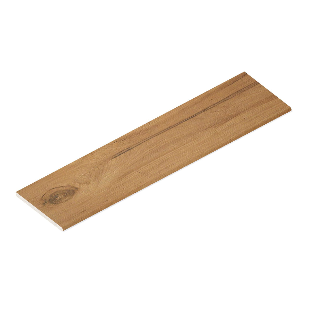 Margelle de piscine effet Bois Chêne Ambre 120x30x2 cm Bord 1/2 Rond Olmero