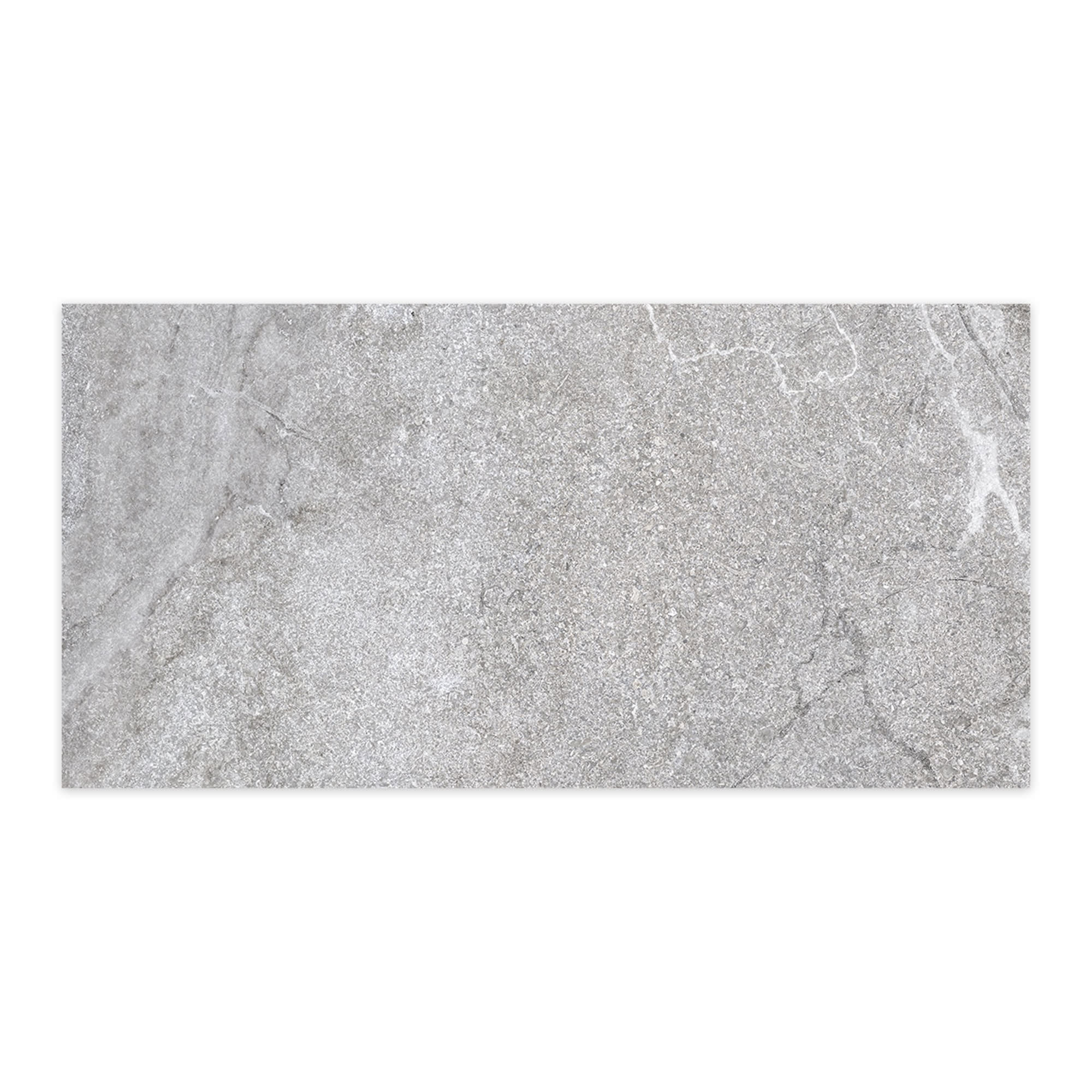 Carrelage effet Pierre Gris Silver 120x60x0,9 cm In&Out Luzerio - Sol et mur intérieur et Sol extérieur