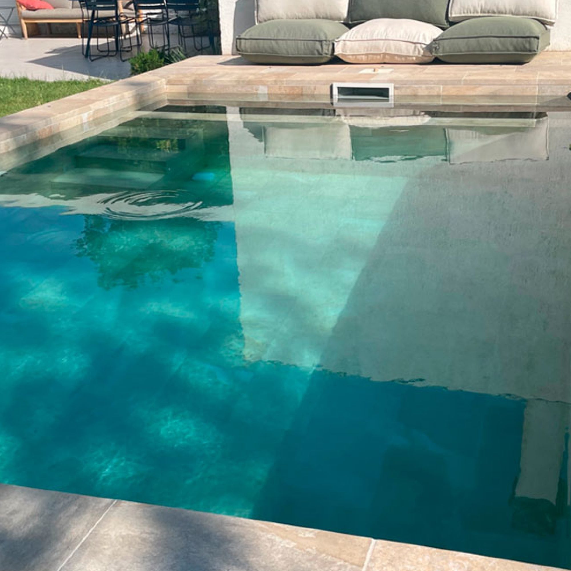 Carrelage Piscine effet Pierre de Bali Beige 62,6x31x0,9 cm Stromboli