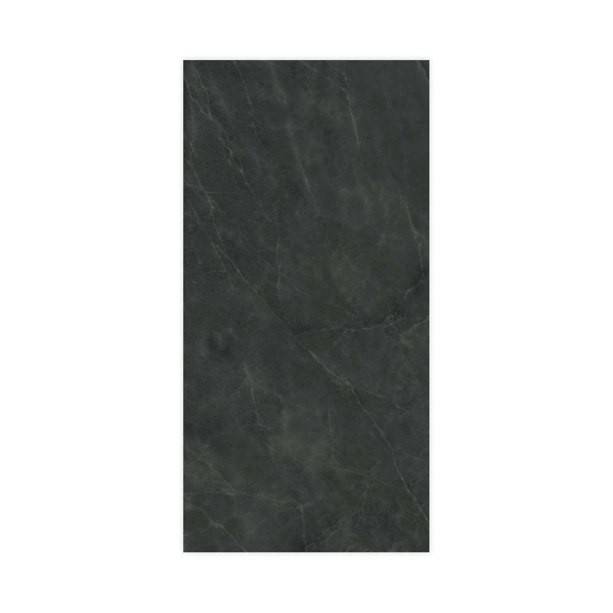 Carrelage effet Onyx Noir Obsidienne 240x120x0,9 cm Brillant Nerolio - Mur intérieur