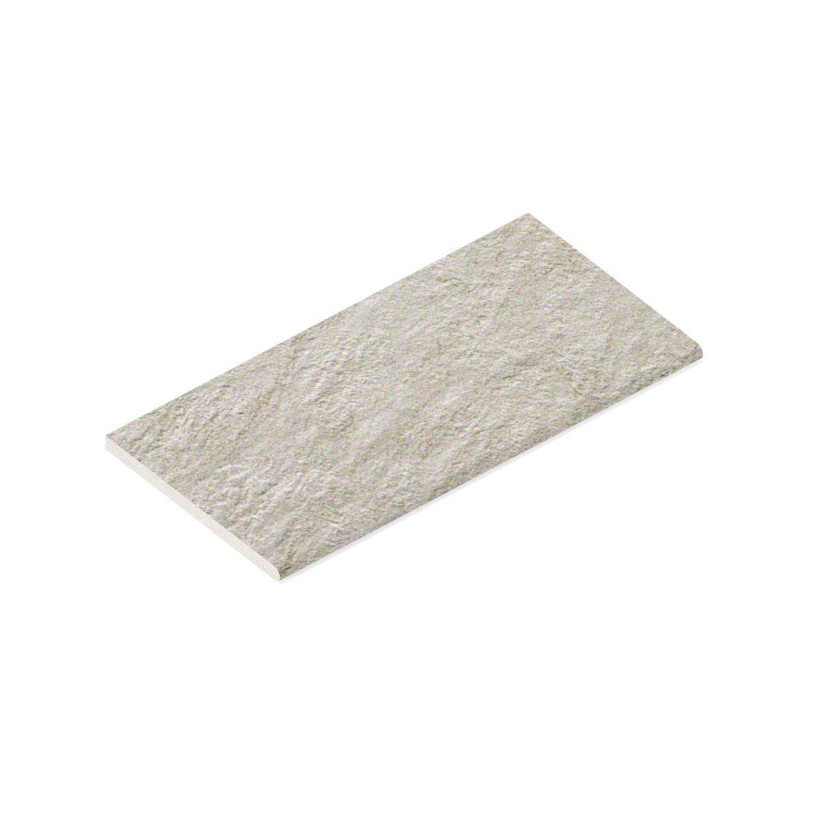 Margelle de piscine effet Pierre Quartzite Gris Crème 60x30x2 cm Bord 1/2 Rond Teravio