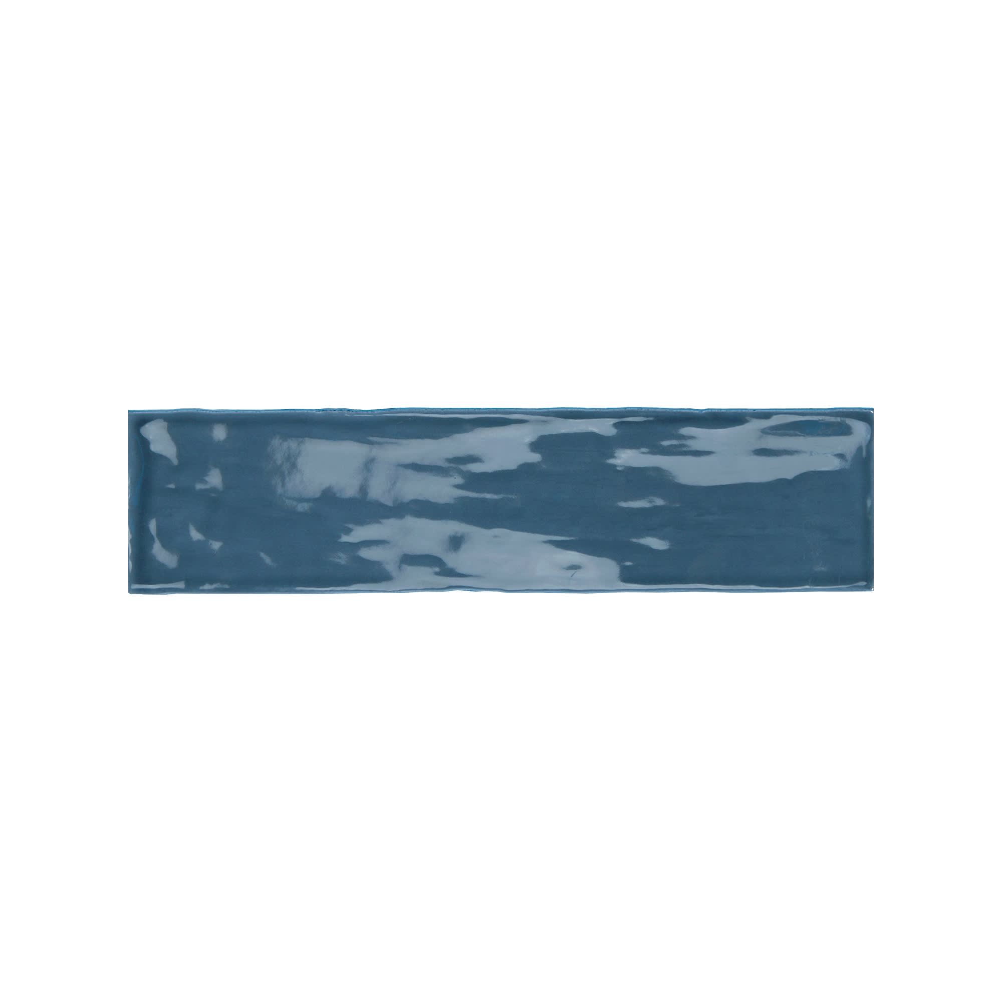 Carrelage effet Zellige Bleu 30x7,5x0,82 cm Brillant Novaril - Mur intérieur