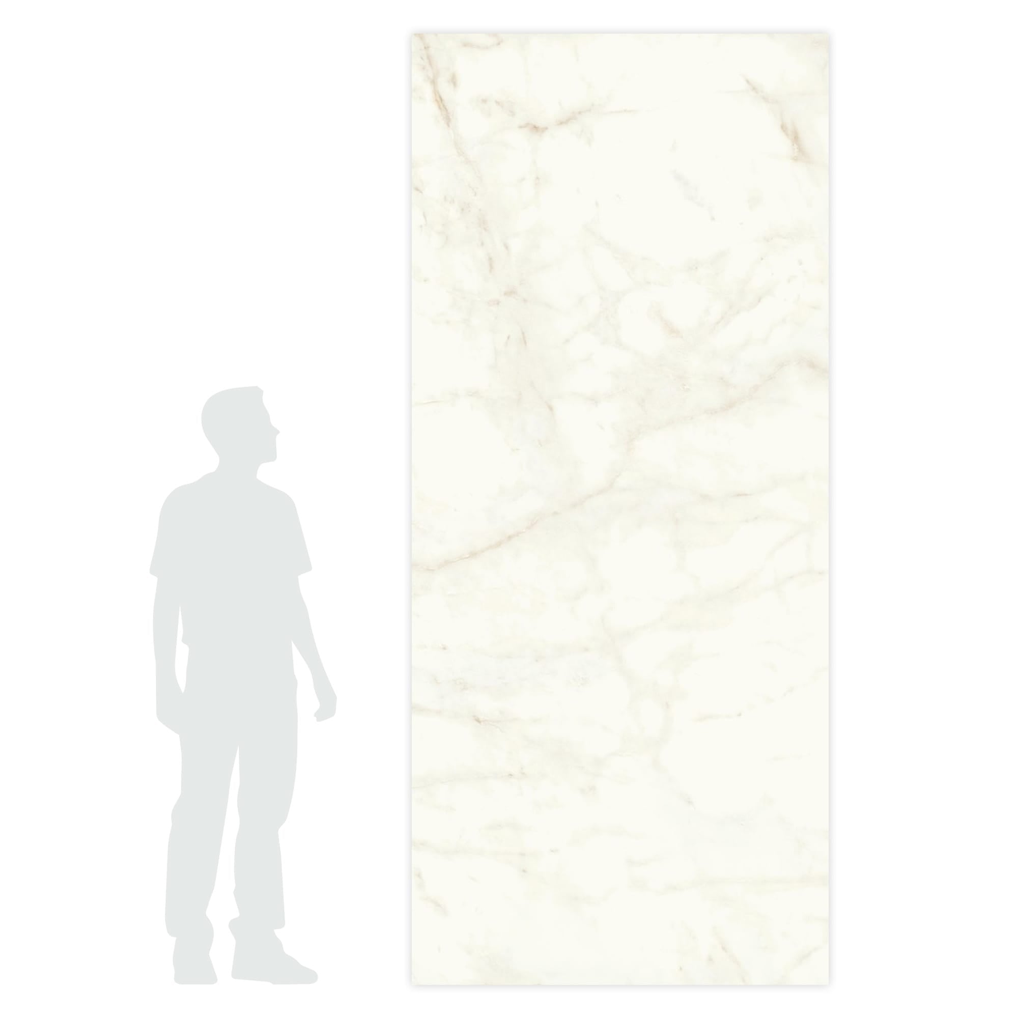 Carrelage effet Marbre Blanc Calacatta Celeste 278x120x0,6 cm Brillant Faventa - Mur intérieur