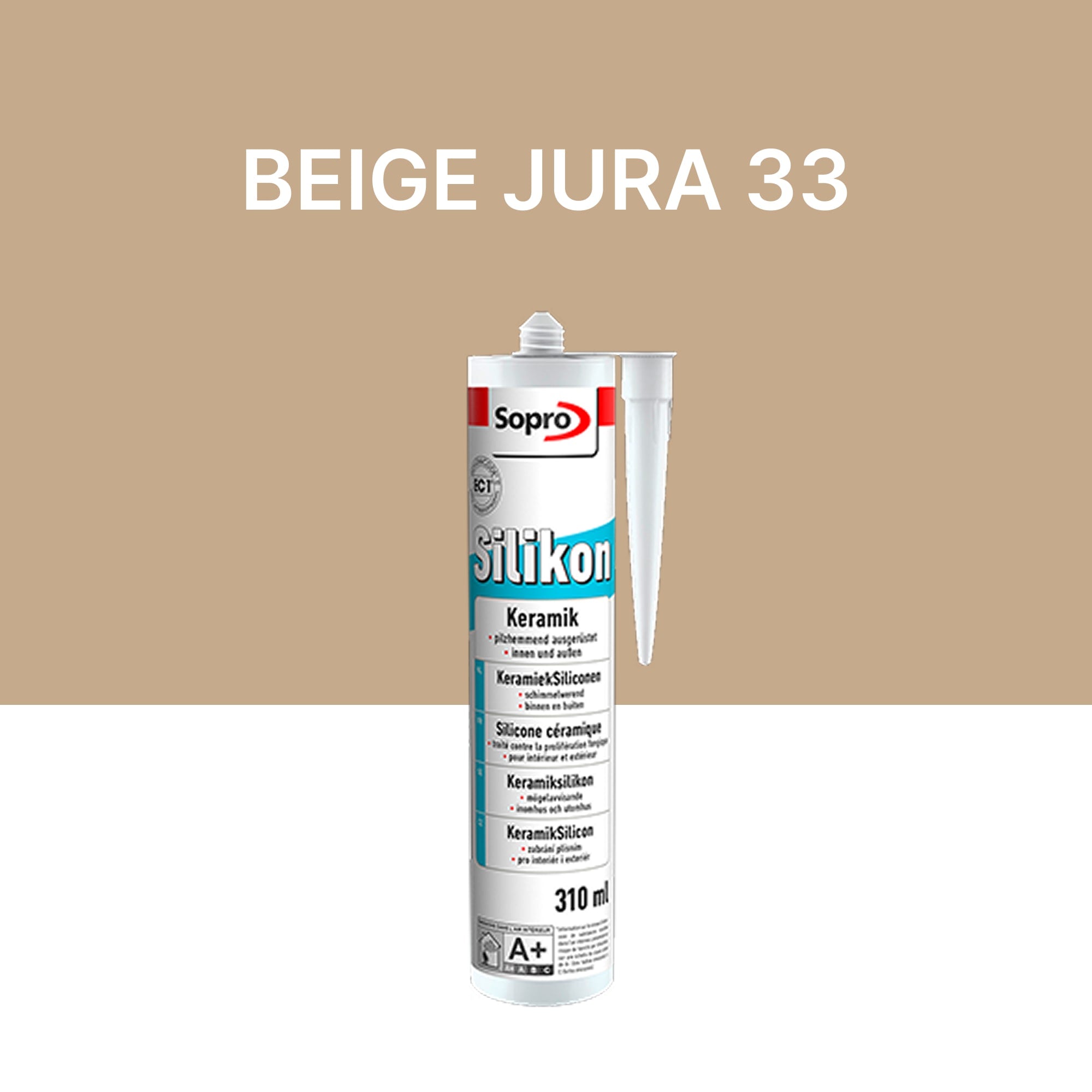 Mastic silicone spécial carrelage - Beige Jura 33 - 310 ml