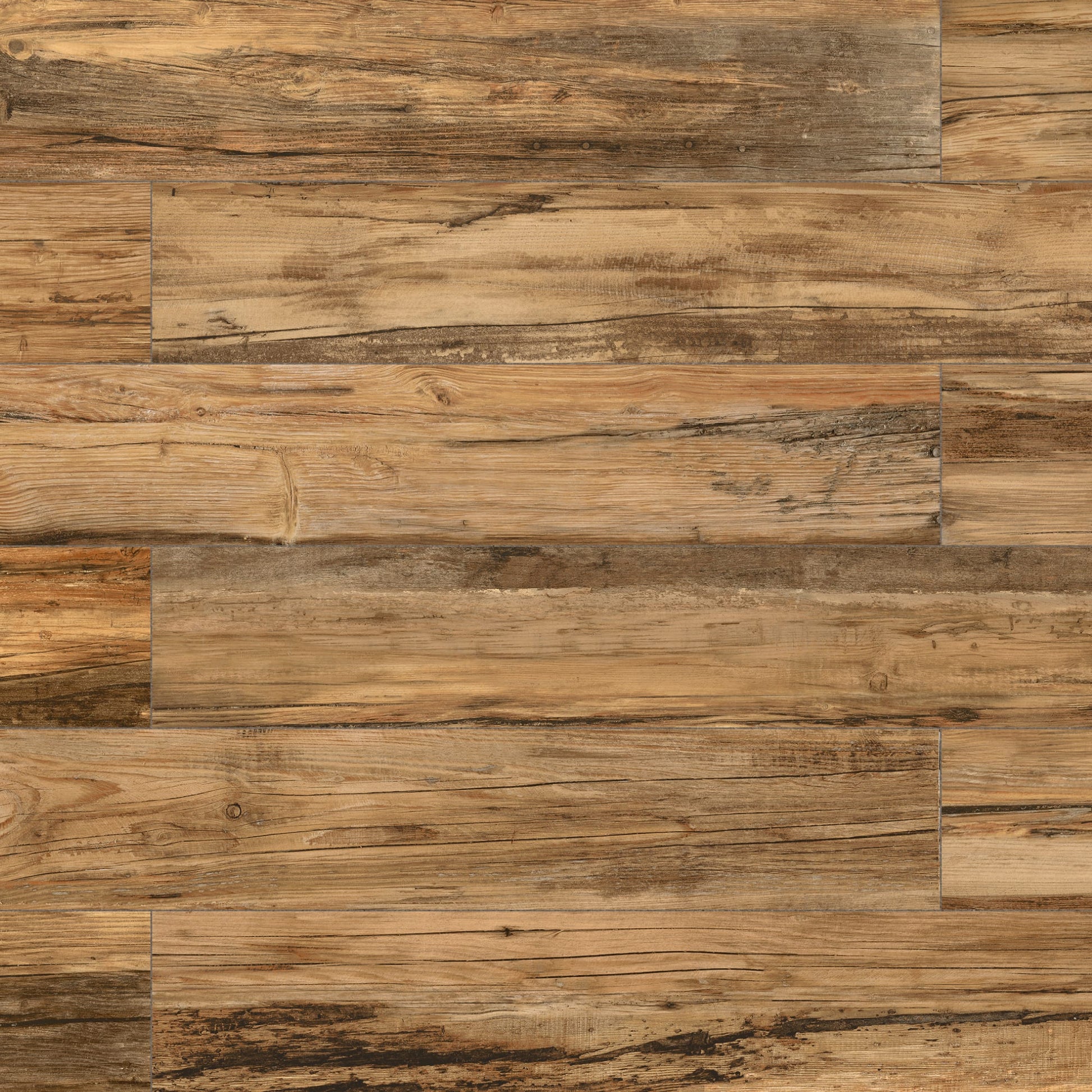 Carrelage Vintage effet Parquet Bois Rustique 121x19,5x0,9 cm In&Out Lignero - Sol et mur intérieur et Sol extérieur