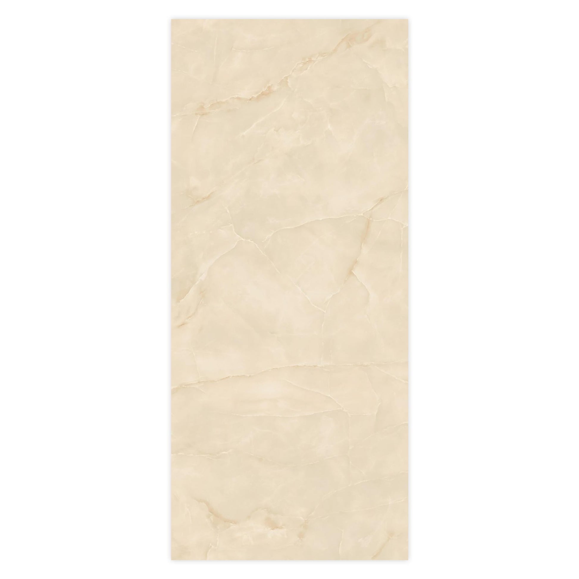 Carrelage effet Onyx Beige Albâtre 278x120x0,6 cm Brillant Nerolio - Mur intérieur