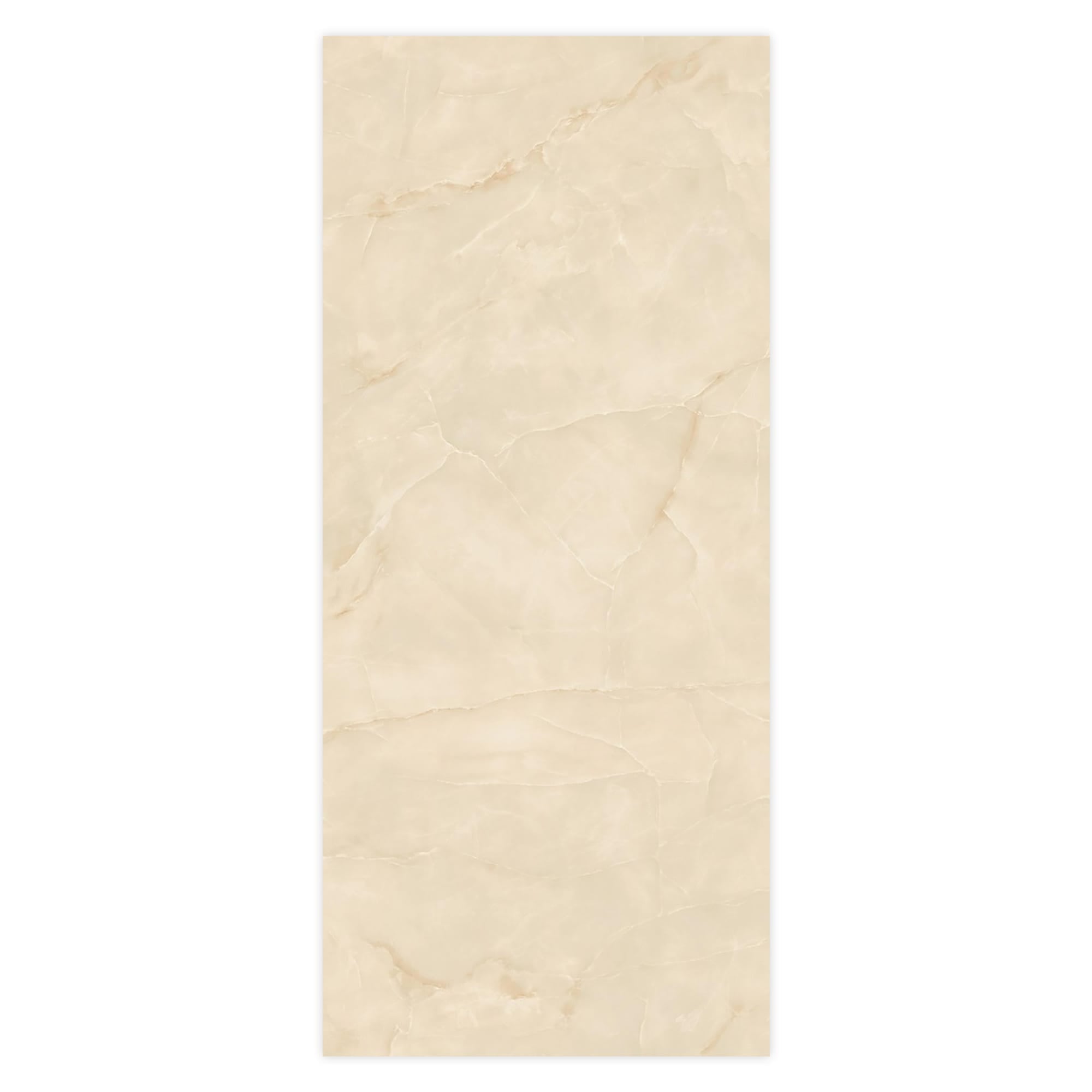 Carrelage effet Onyx Beige Albâtre 278x120x0,6 cm Brillant Nerolio - Mur intérieur